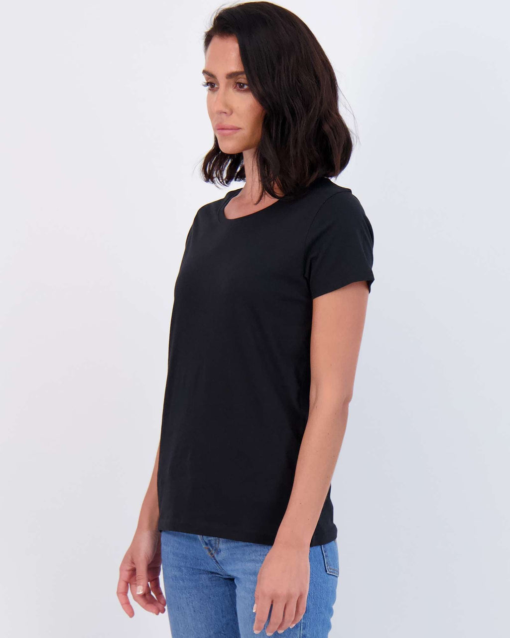 4 Pack: Women's Classic-Fit Cotton Short-Sleeve Scoop Crew Neck T-Shirt (Available in Plus Size)