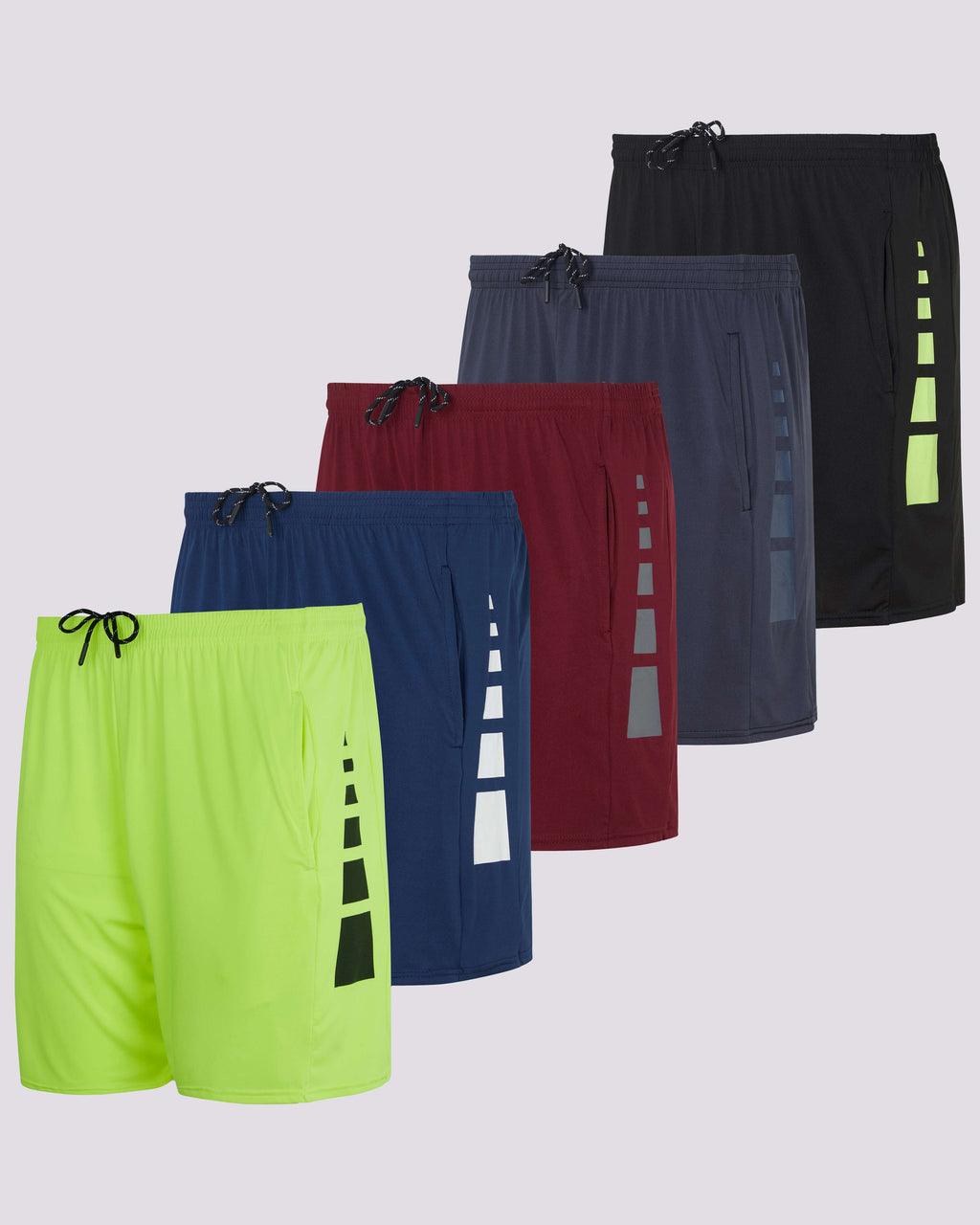 5 Pack: Men's 5" Running Workout Shorts  (Available in Big & Tall)