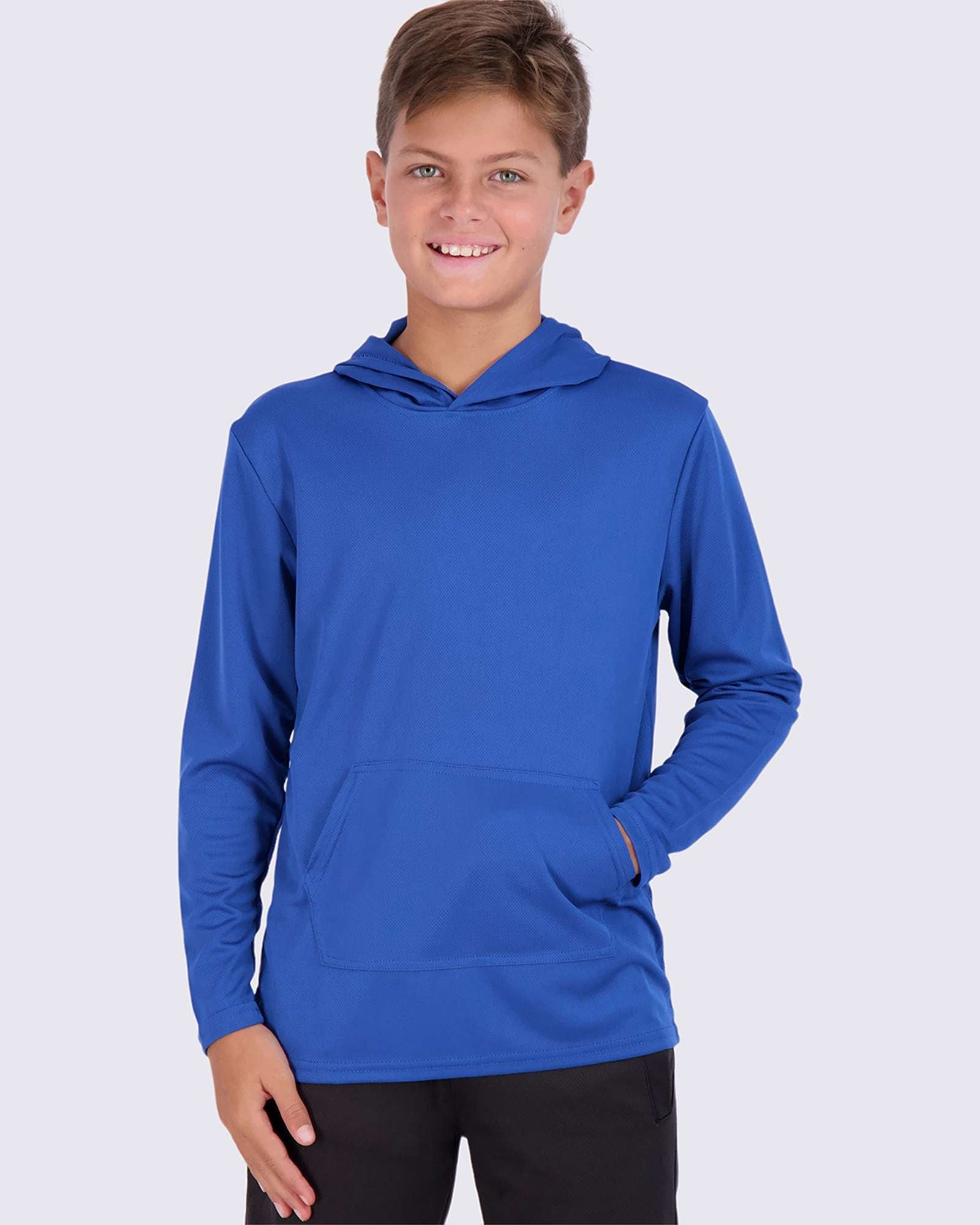 3 Pack: Boys Mesh Long Sleeve Pullover Hoodie Active Sweatshirt