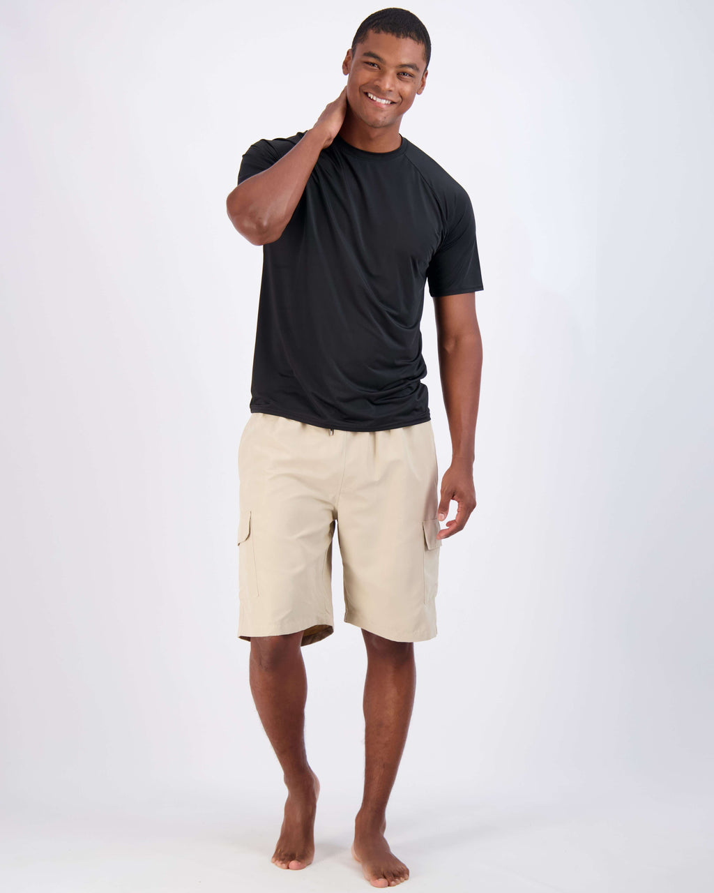 4 Pack: Men's Short Sleeve Rash Guard Shirt (Available In Big & Tall)