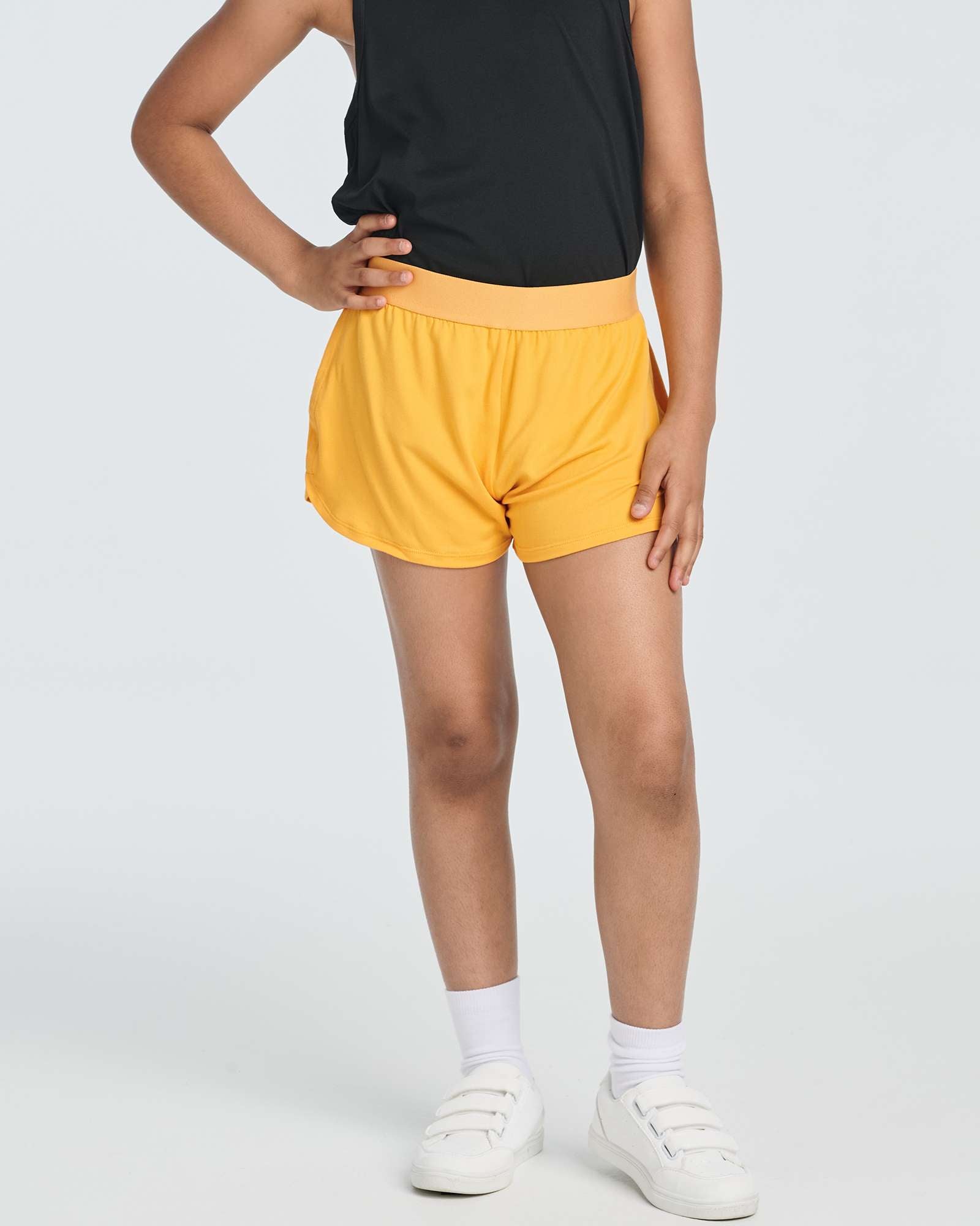 4 Pack: Girls' Running Shorts with Drawstring