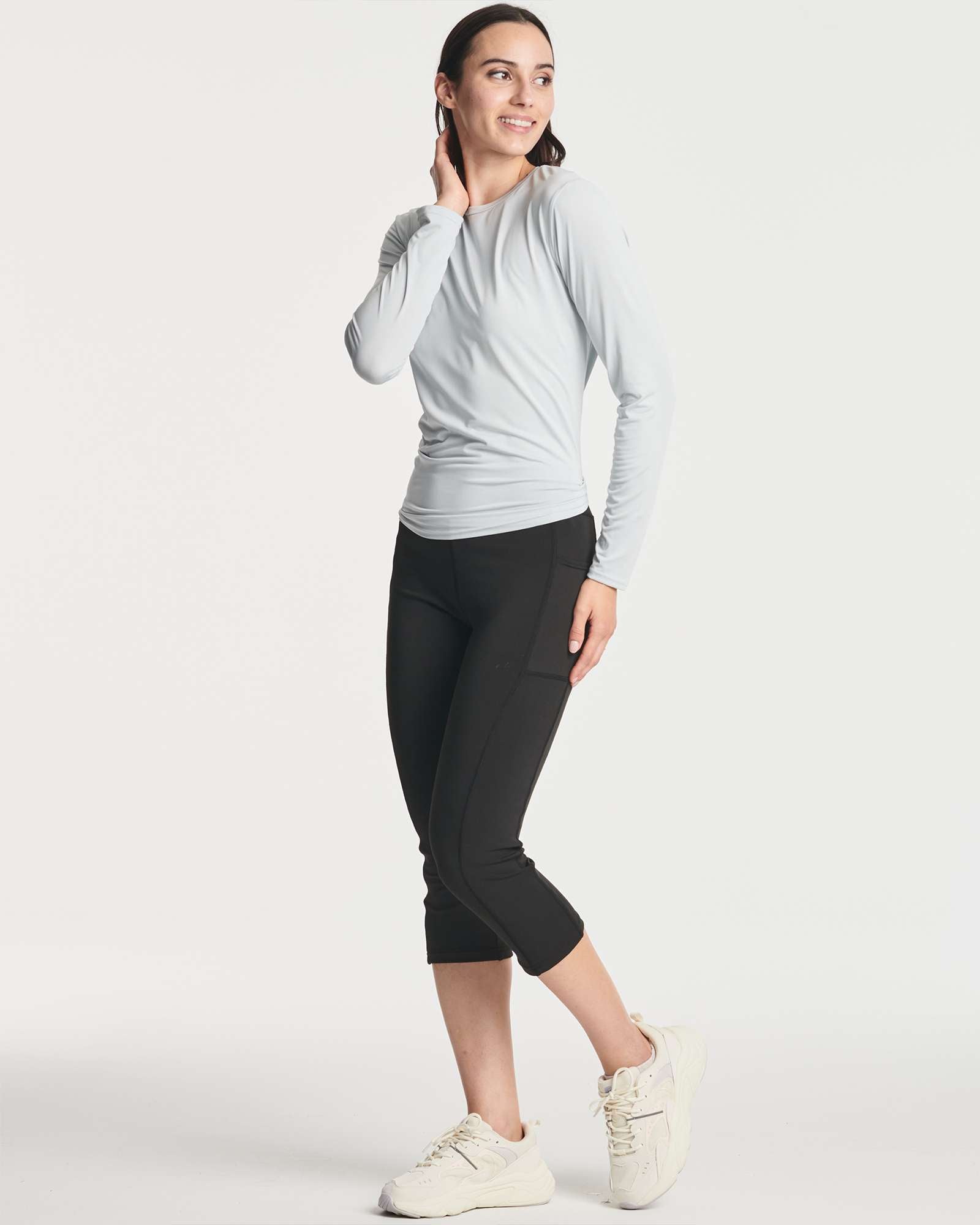 4 Pack: Women's Long-Sleeve Tie Back T-Shirt (Available in Plus Size)