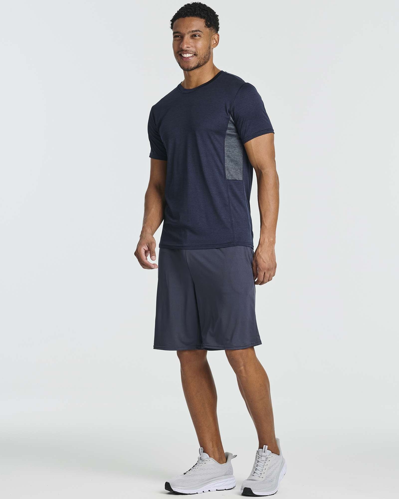 5 Pack: Mens Dry-Fit Active Crew Neck T-Shirt