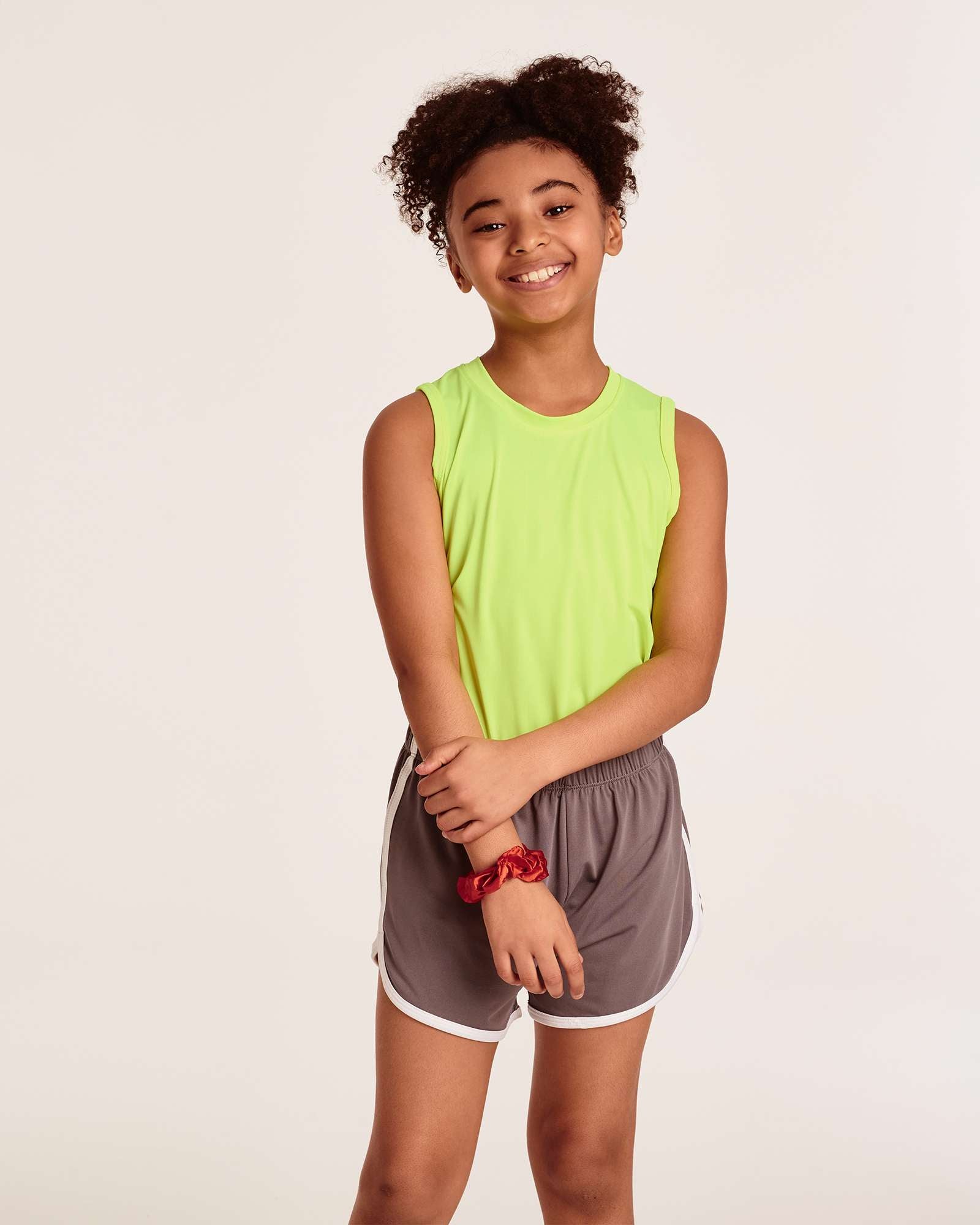 5 Pack: Girls' Dry-Fit Dolphin Shorts