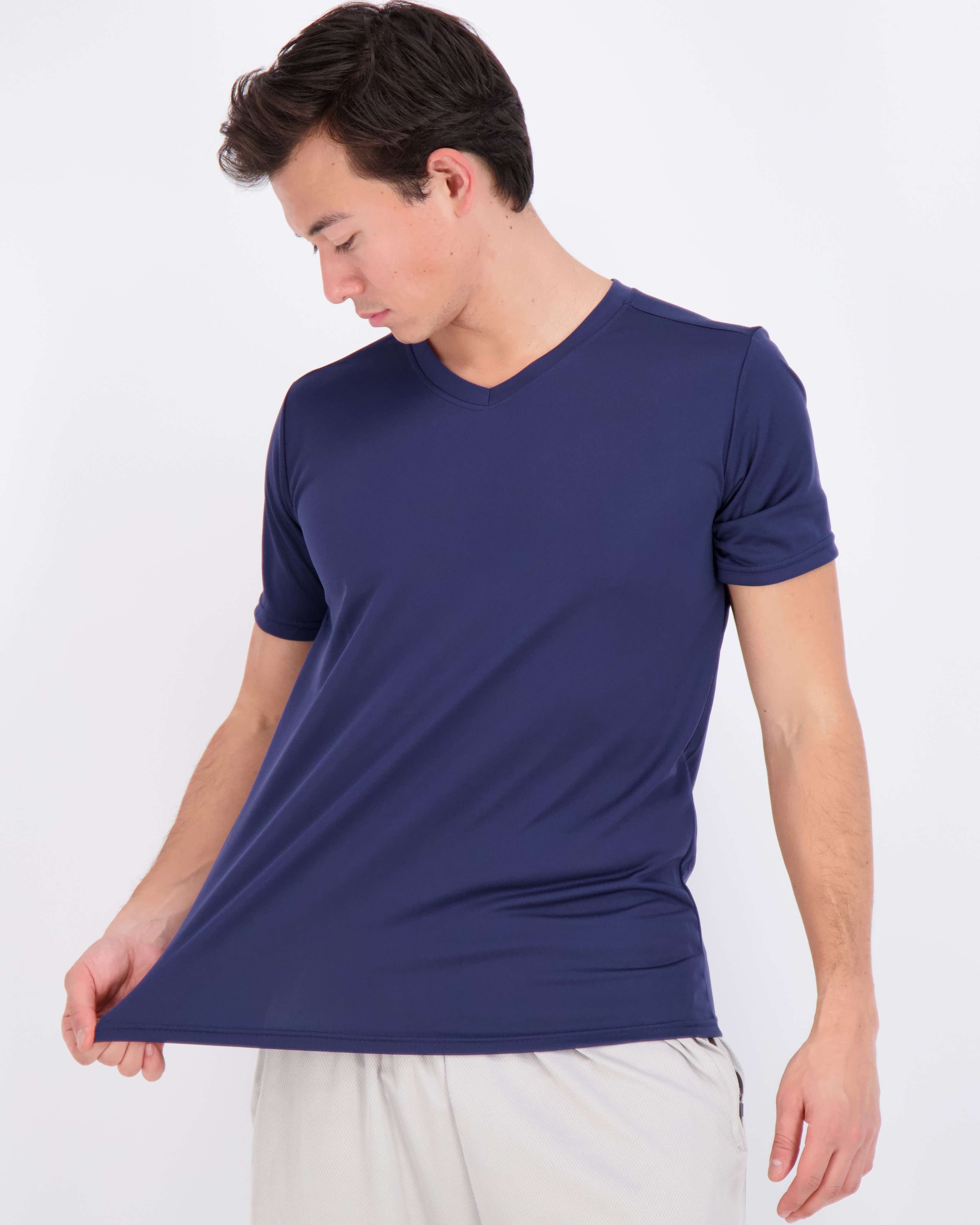 5 Pack: Mens V-Neck Mesh Active Short Sleeve T-Shirt (Available in Big & Tall)
