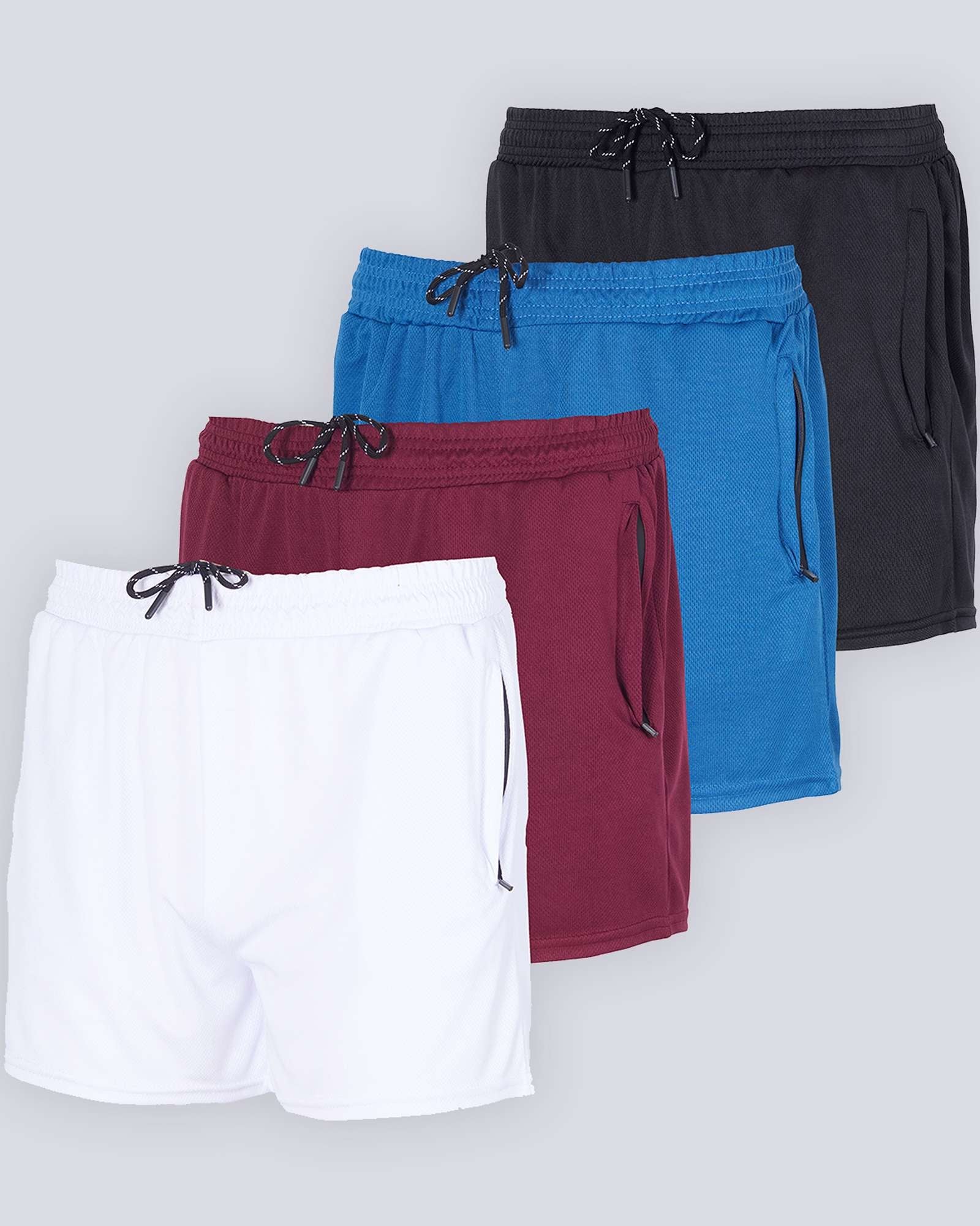 4 Pack: Men's 3" Mesh Running Shorts