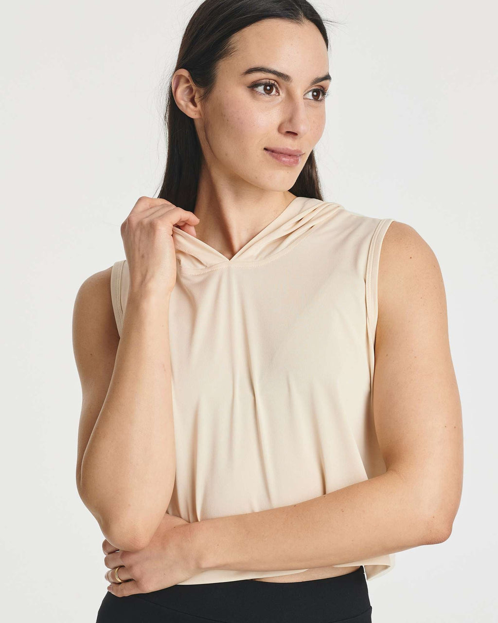 3 Pack: Women's Sleeveless Cropped Tank Top Hoodie