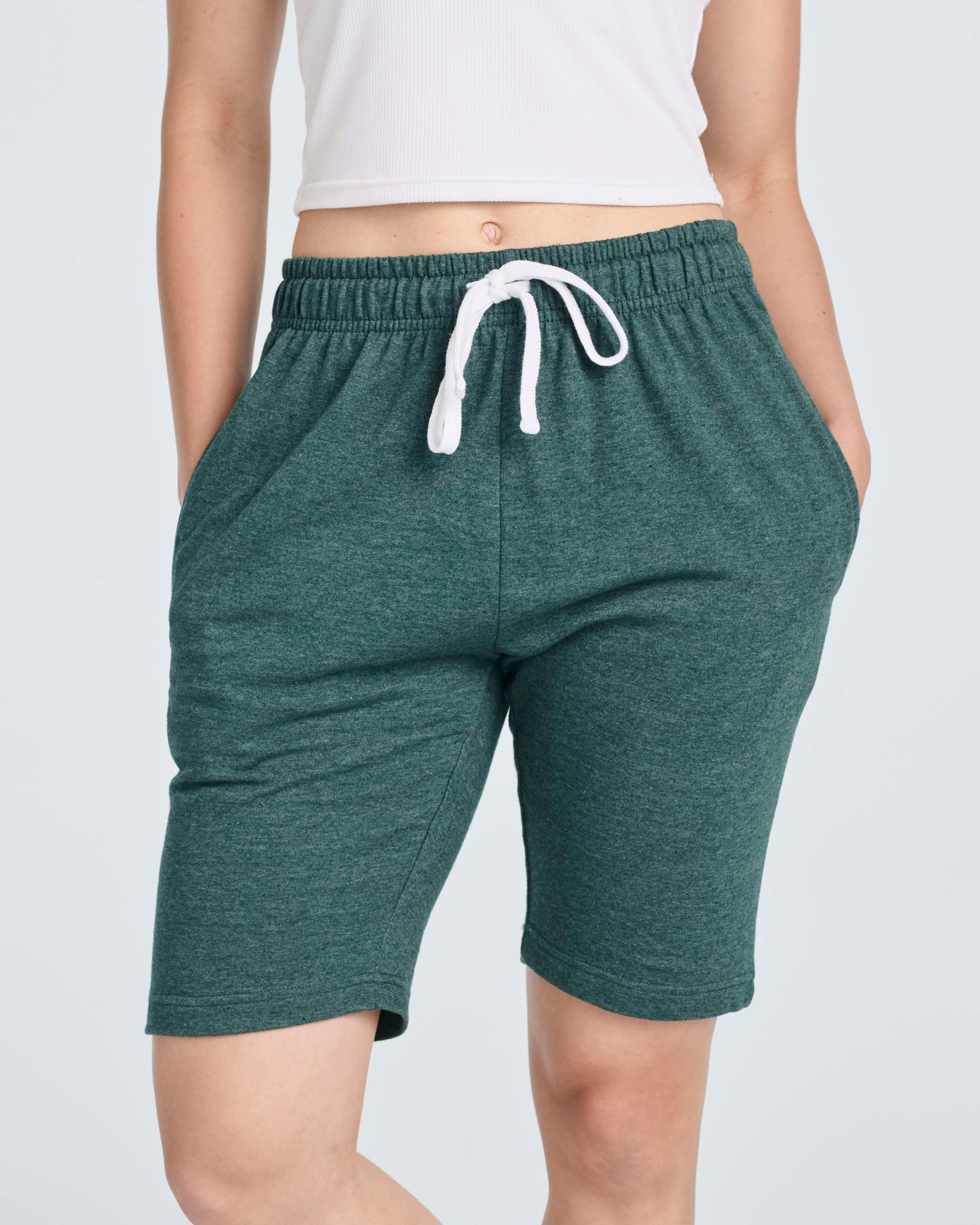 3 Pack: Womens French Terry 9" Bermuda Shorts