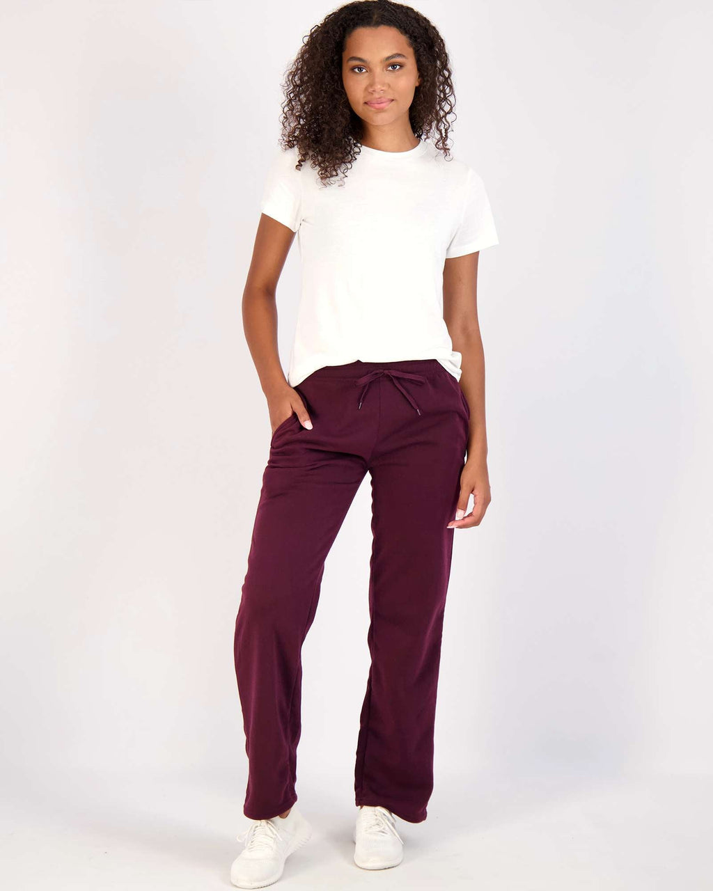 3 Pack: Womens Fleece Open Bottom Sweatpants