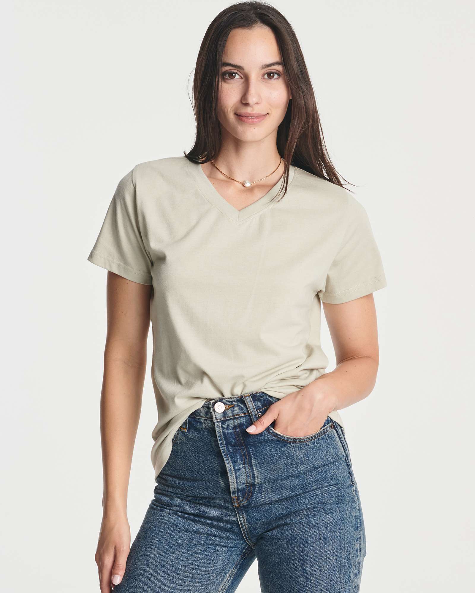 4 Pack: Women's Short-Sleeve V-Neck T-Shirt (Available in Plus Size)
