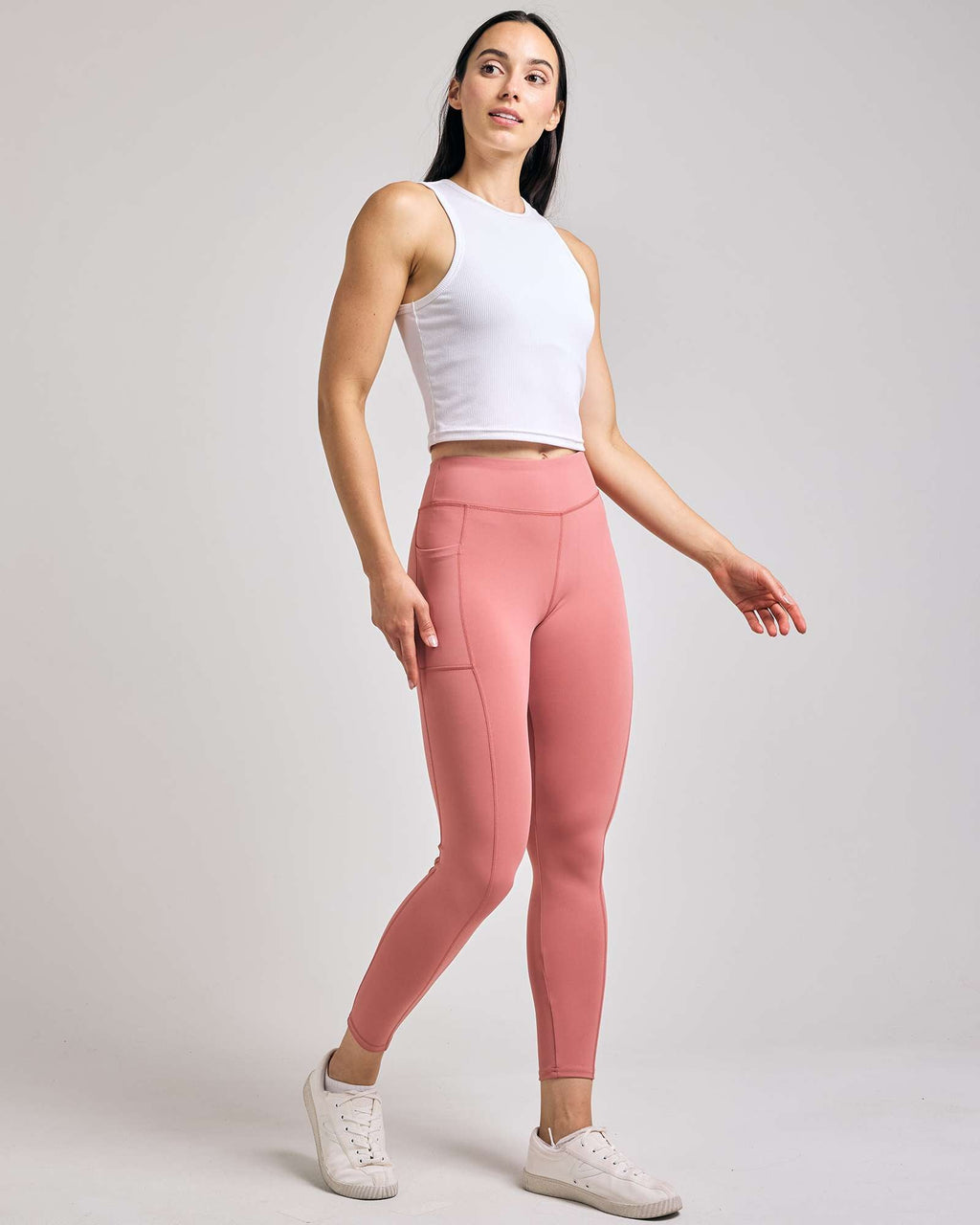 4 Pack: Women's Full Length Fitted Athletic Yoga Performance Leggings with Pockets