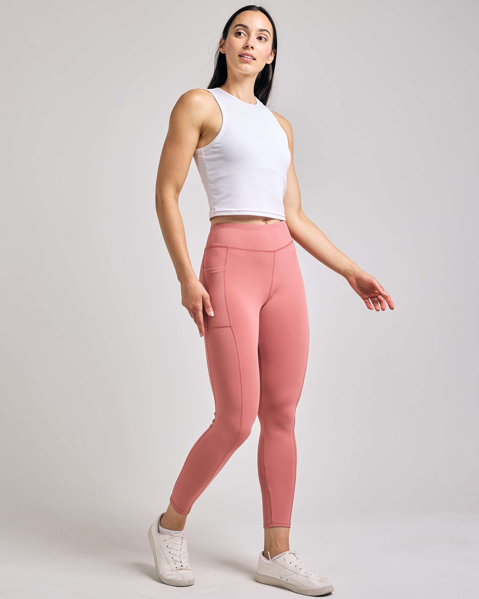 4 Pack: Women's Full Length Fitted Athletic Yoga Performance Leggings with Pockets