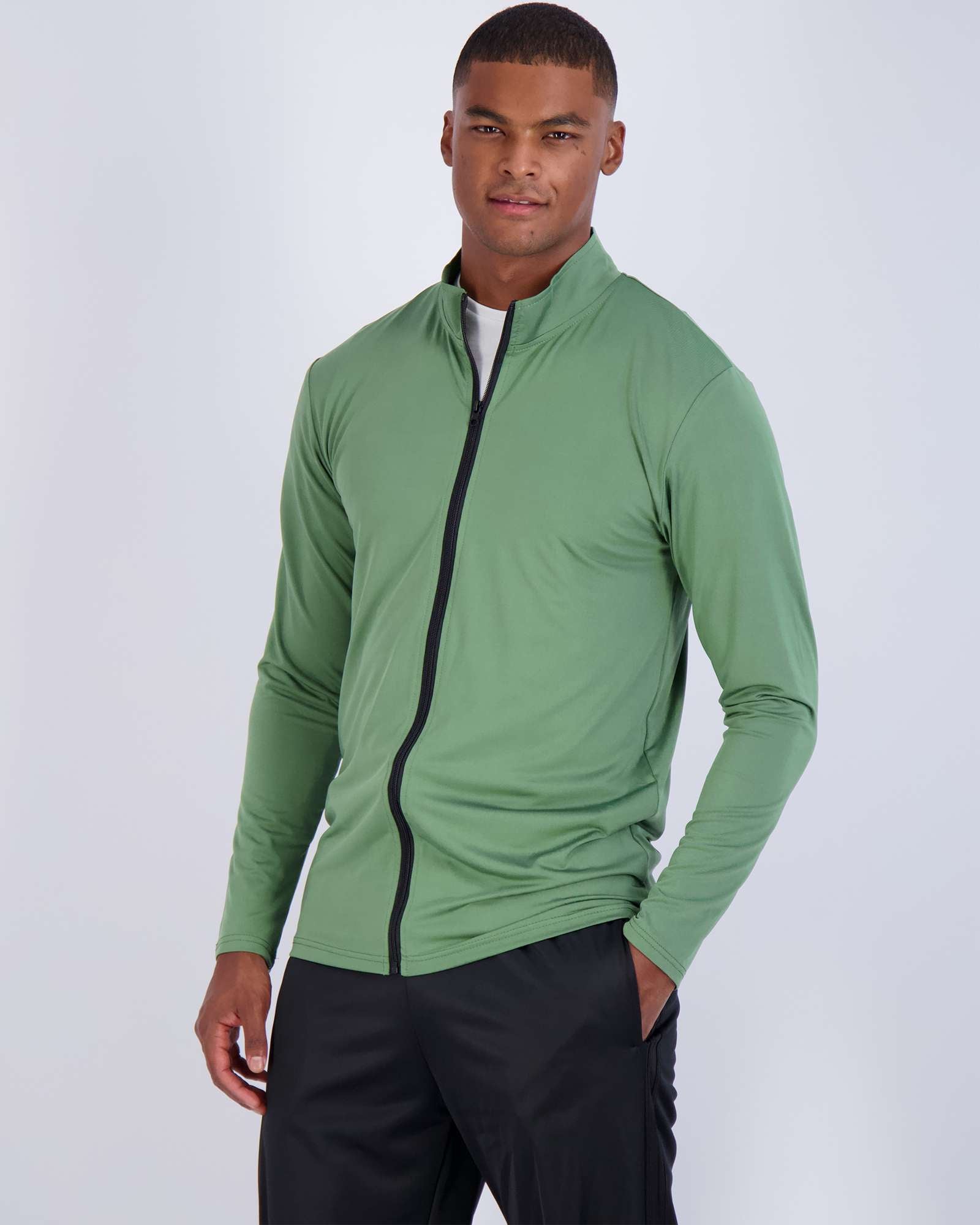 3 Pack: Mens Dry-Fit Full Zip Mock Neck Jacket