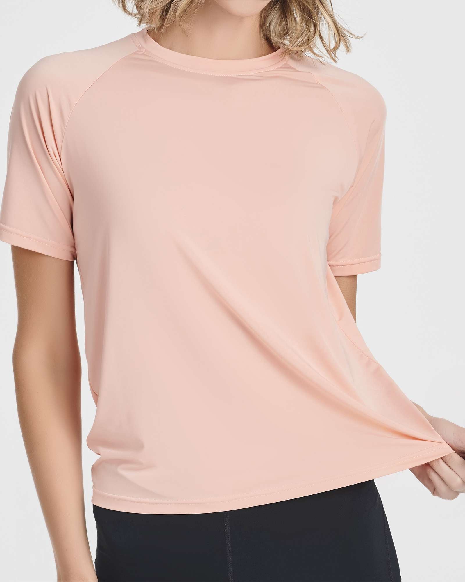 4 Pack: Women's UPF Short Sleeved Rashguard Top