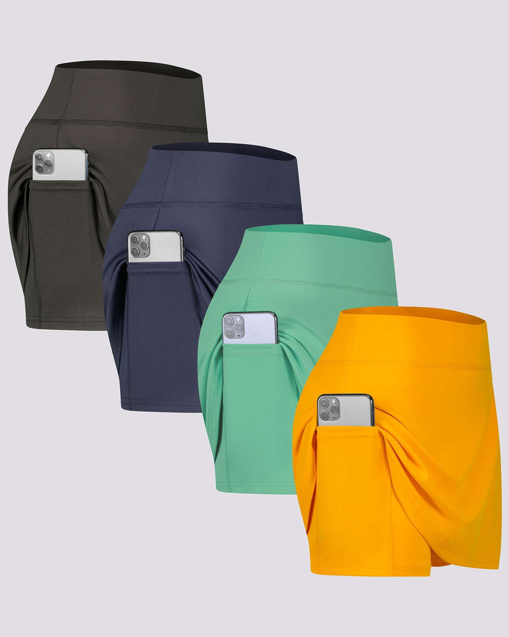 4 Pack: Women's Active Skort (Available in Plus Size)