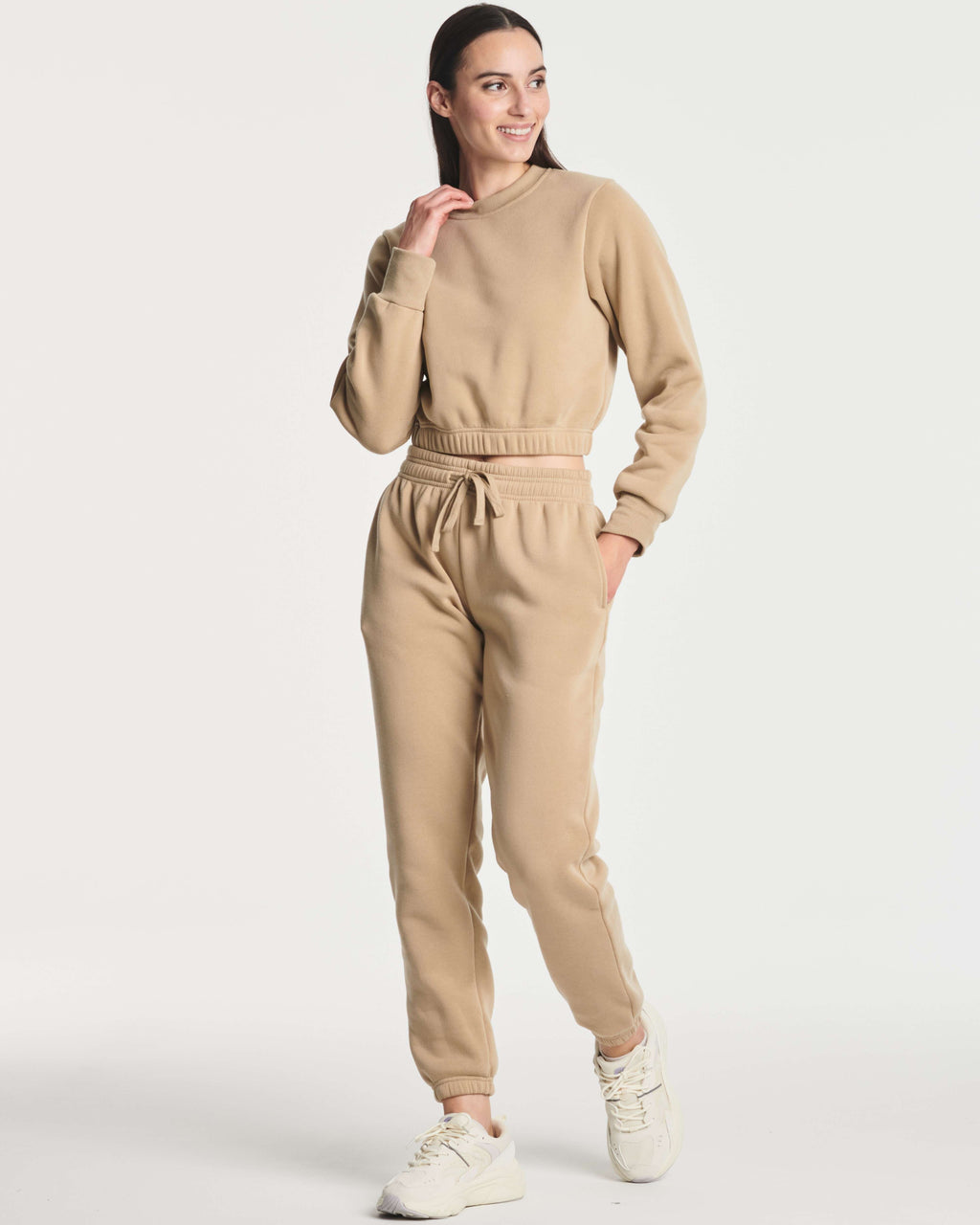 3 Pack: Women's Fleece Cropped Sweatshirt (Available in Plus Size)