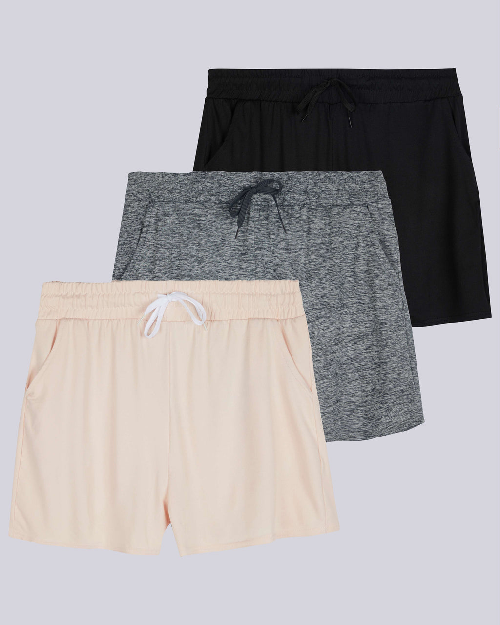 3 Pack: Womens Plus Super-Soft Lounge Shorts