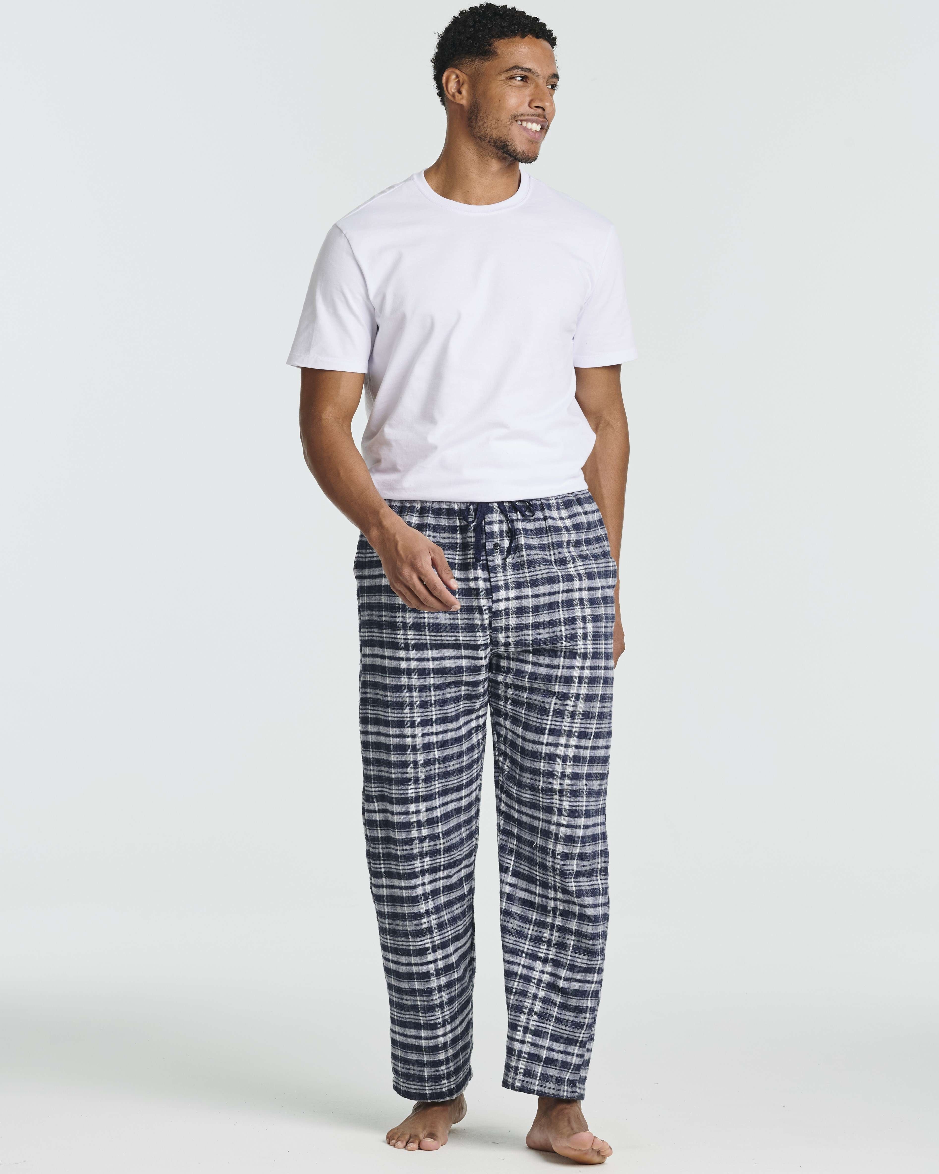 3 Pack: Mens Flannel Plaid Pajama Pants