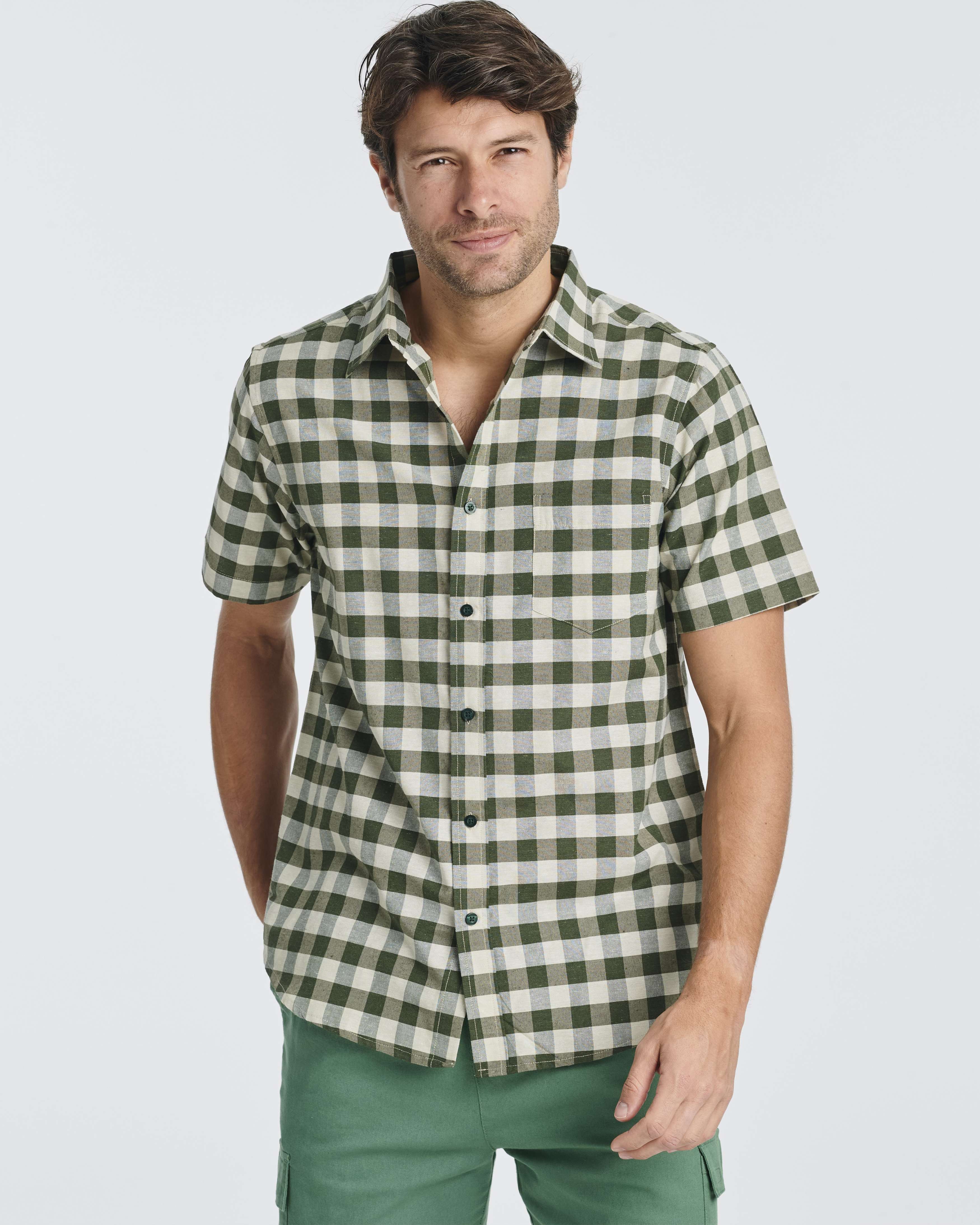 3 Pack: Men's Regular-Fit Short Sleeve Woven Shirt