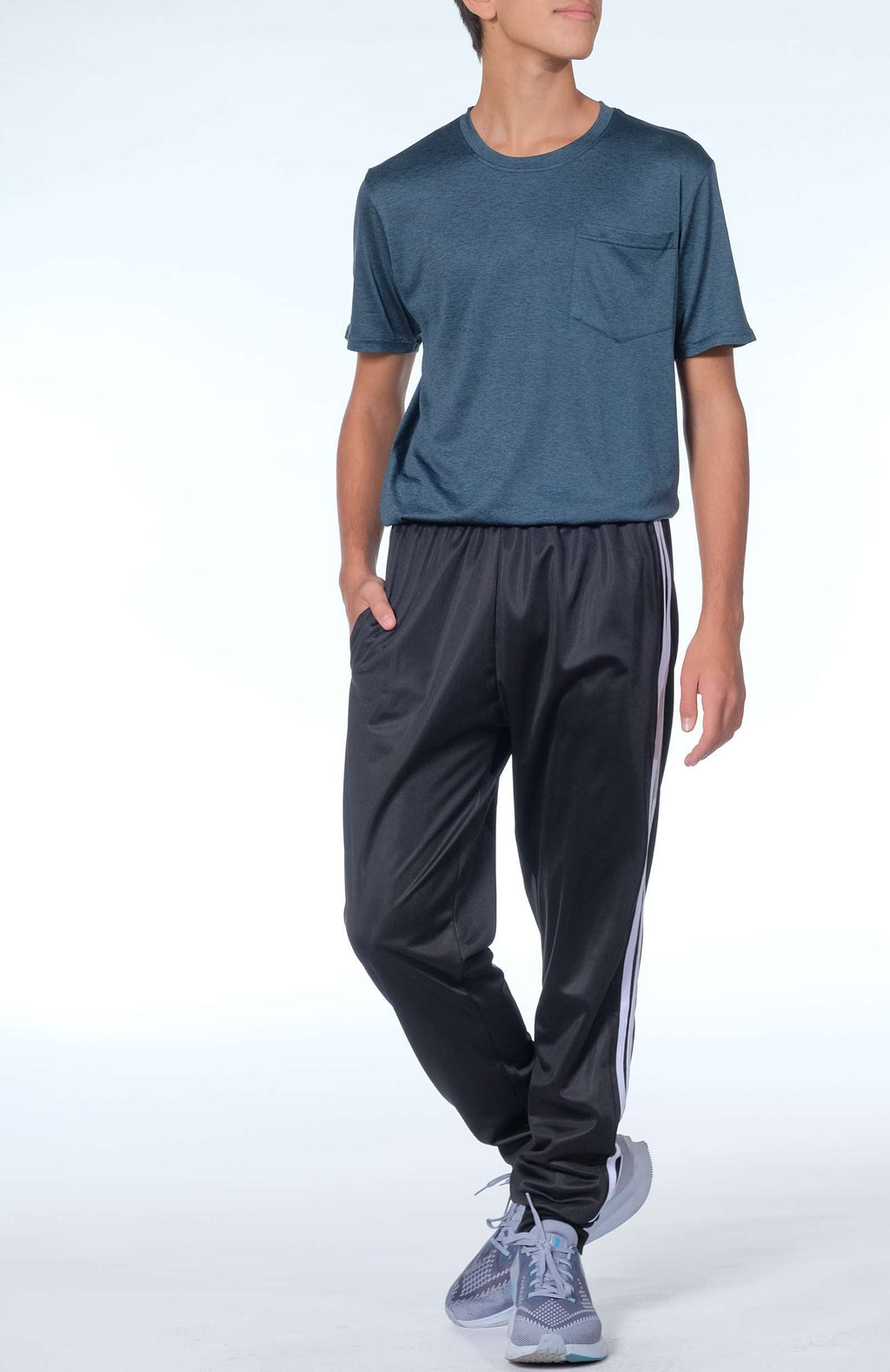 5 Pack: Boys & Girls  Youth Dry-Fit Moisture Wicking Active Athletic Performance Short-Sleeve Pocket T-Shirt