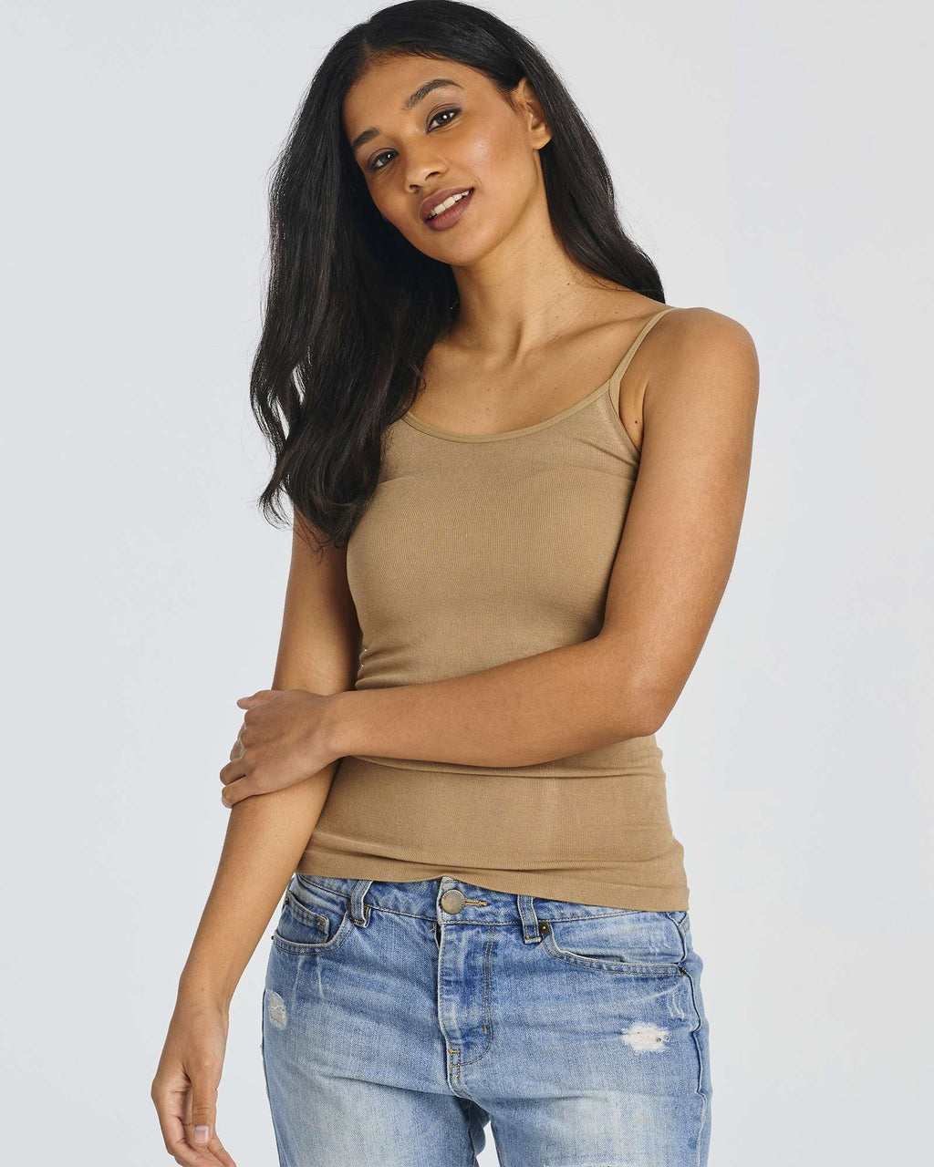 5 Pack: Women's Ribbed Spaghetti Strap Camisole