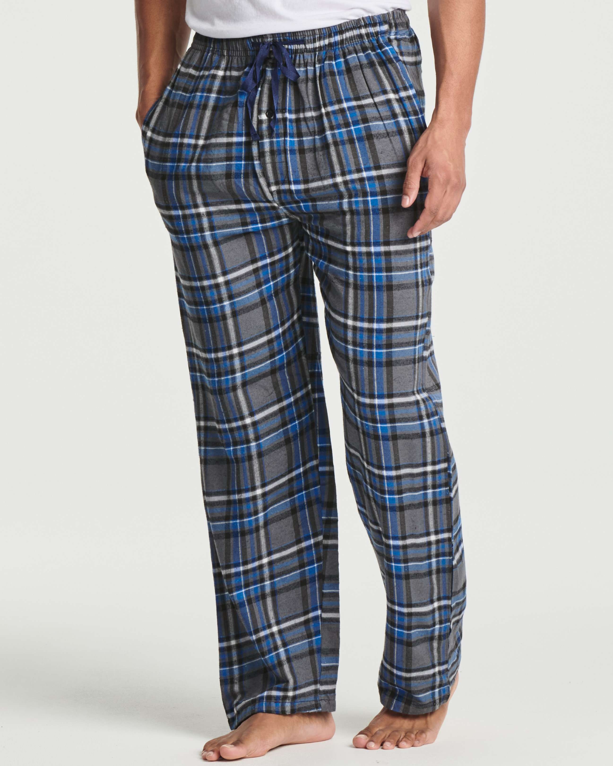 3 Pack: Mens Flannel Plaid Pajama Pants