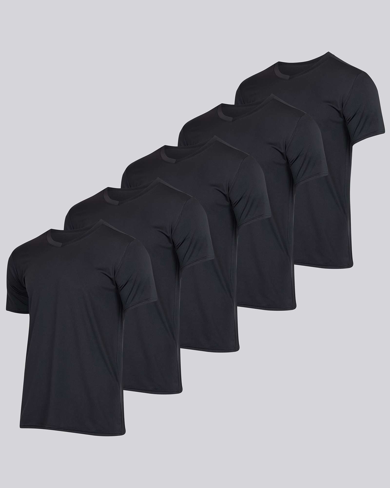 5 Pack: Men’s V-Neck Dry-Fit T-Shirt