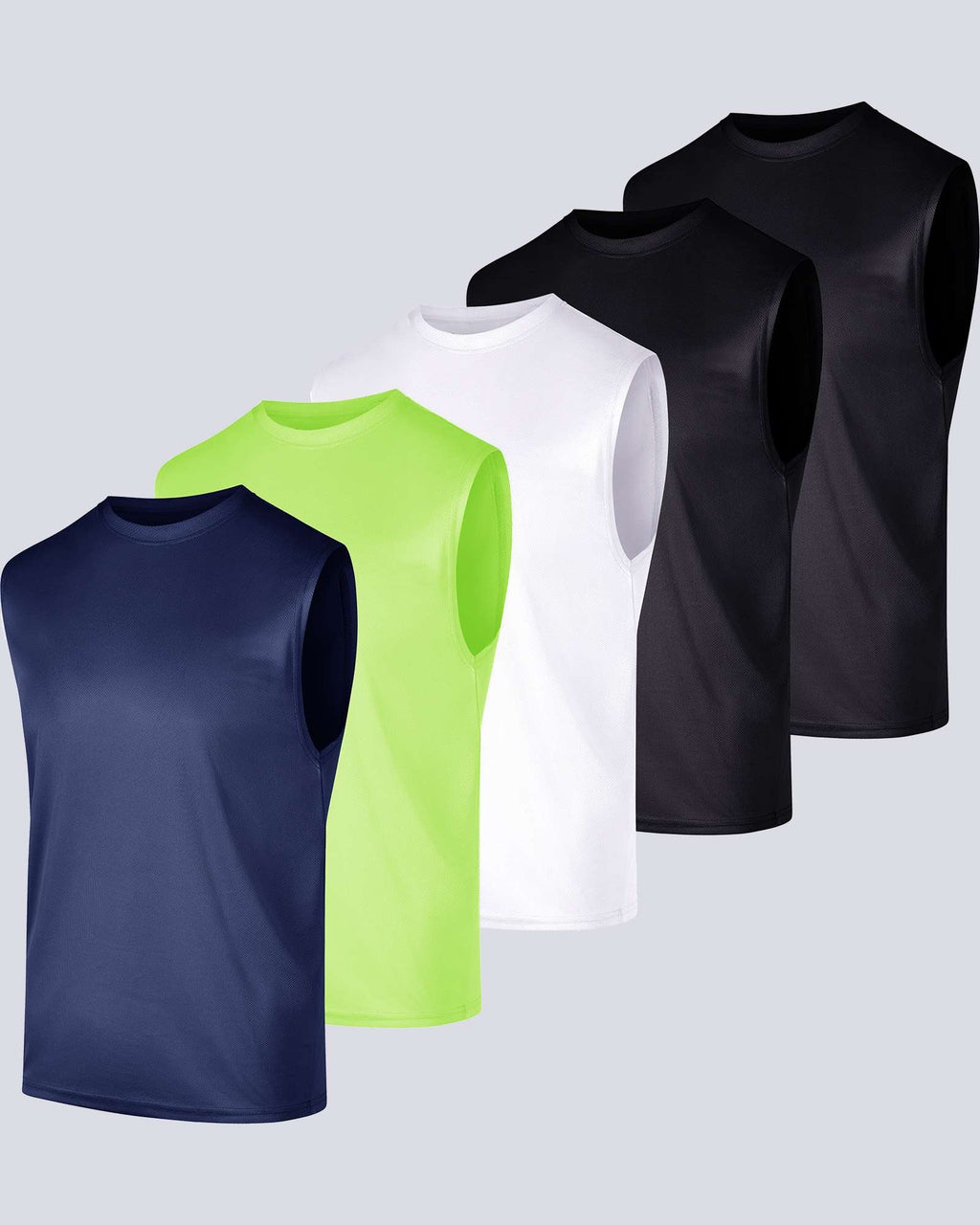 5 Pack: Mens Mesh Active Tank Top (Available in Big & Tall)