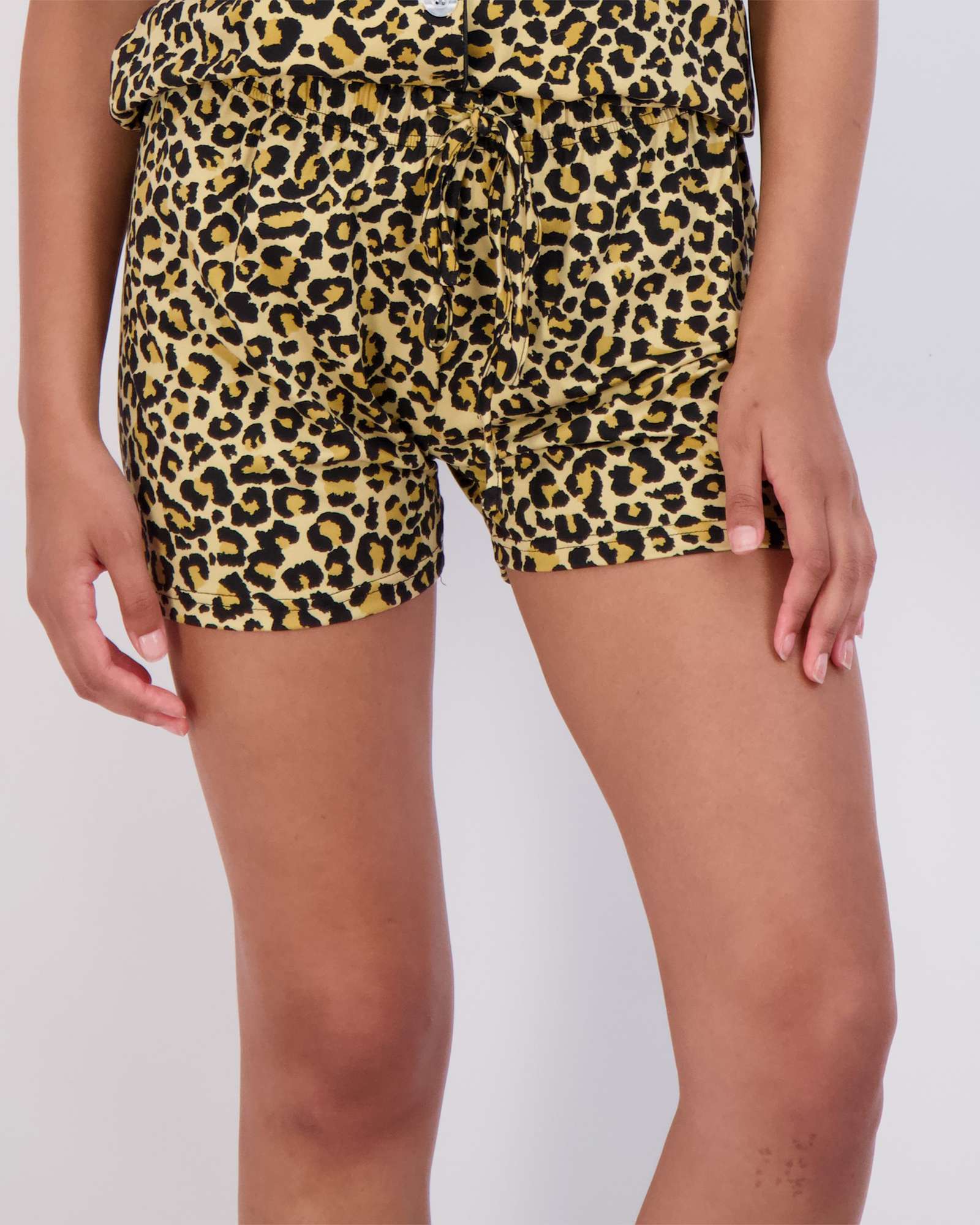 4 Piece: Womens Short Sleeve Button Down Pajama Set