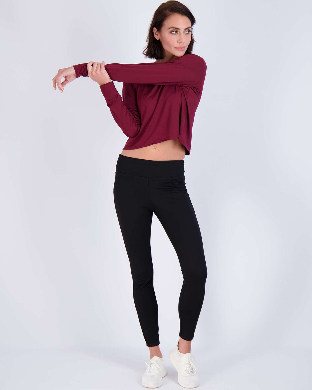 5 Pack: Womens Dry Fit Crop Top Long Sleeve