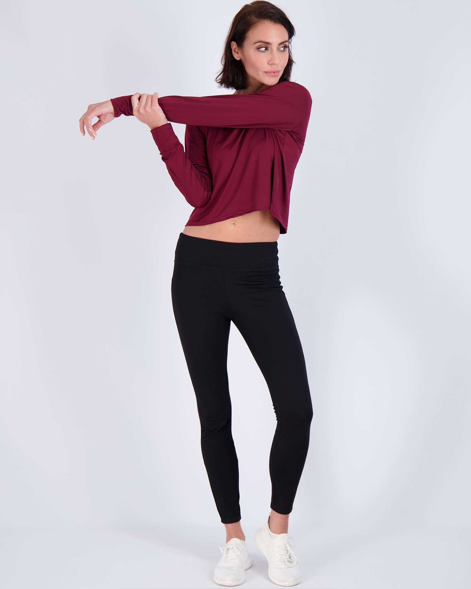 5 Pack: Womens Dry Fit Crop Top Long Sleeve