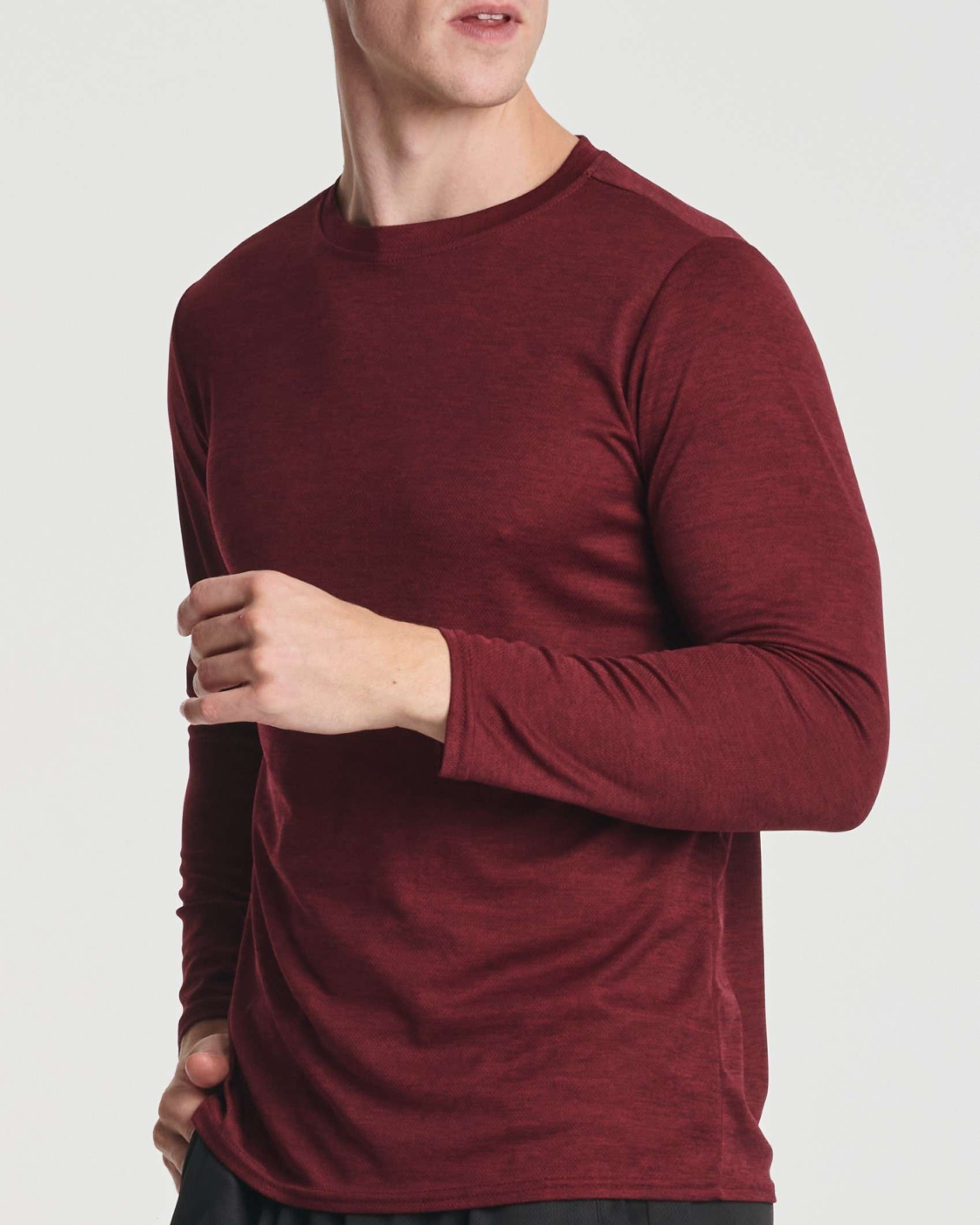 5 Pack: Men's Mesh Quick Dry Athletic Long Sleeve T-Shirt  UPF SPF UV Sun (Available in Big & Tall)