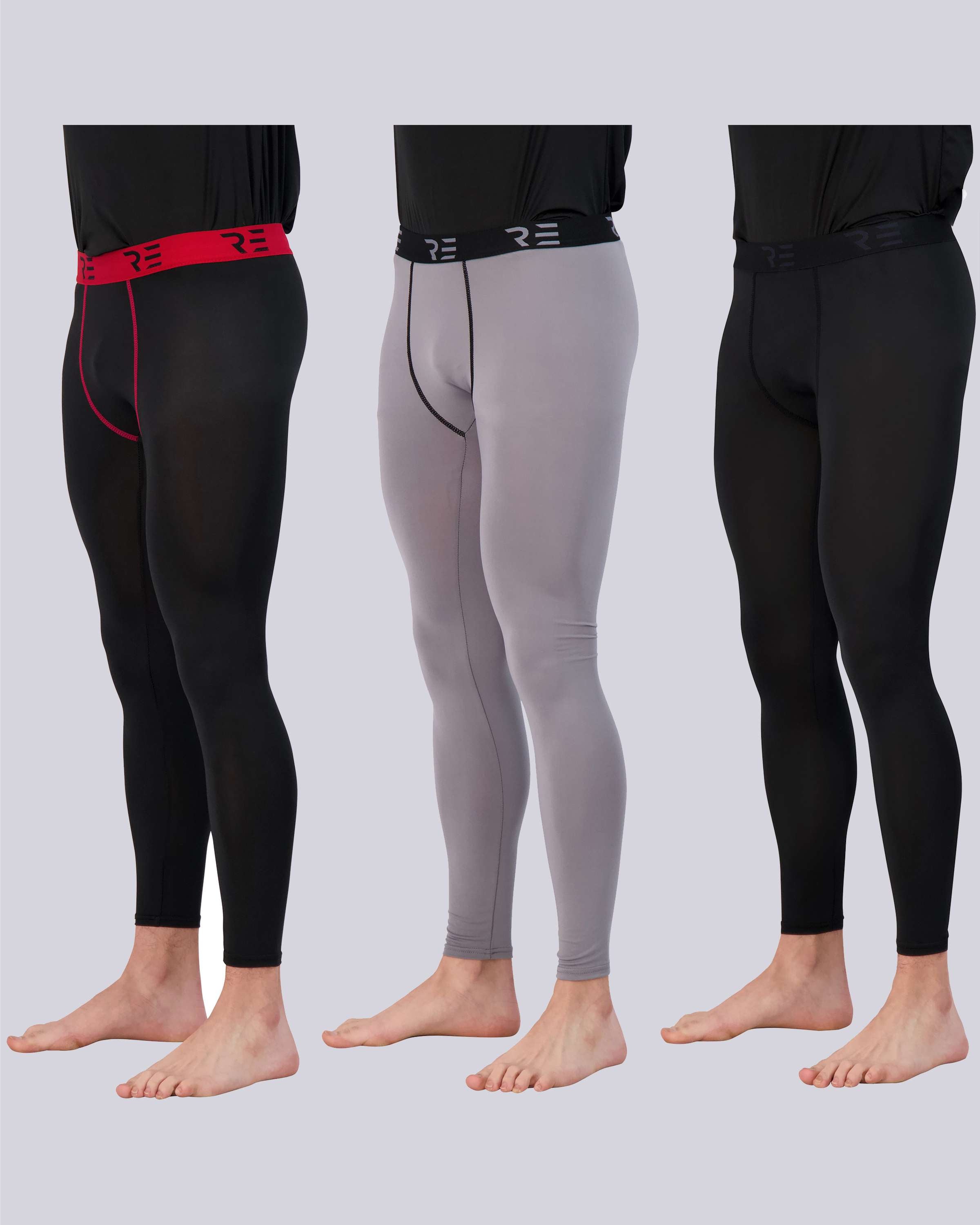 3 Pack: Mens Active Compression Pants