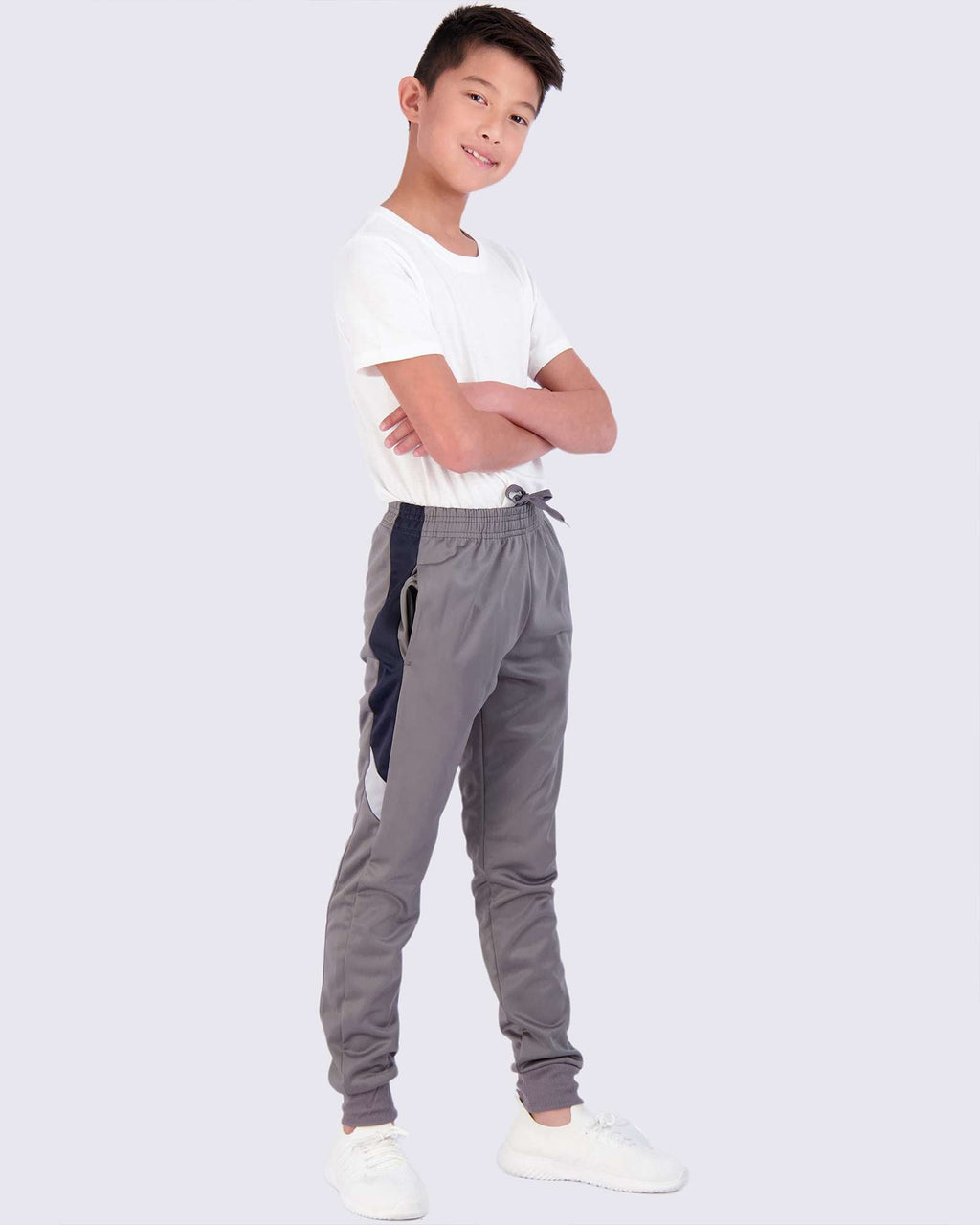 3 Pack: Boys Active Fleece-Lined Tricot Jogger Sweatpants