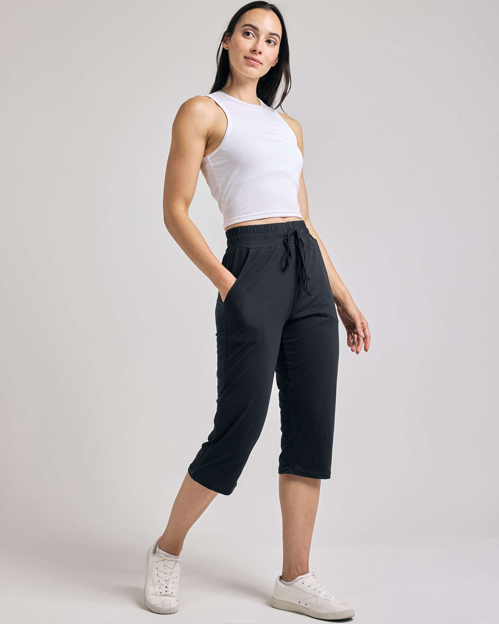3 Pack: Women's Capri Open Bottom Sweatpants