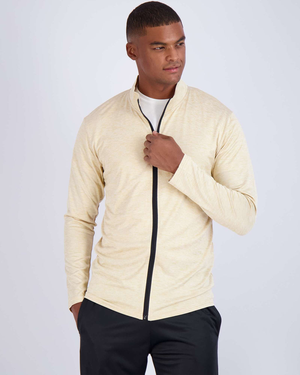 3 Pack: Mens Dry-Fit Full Zip Mock Neck Jacket