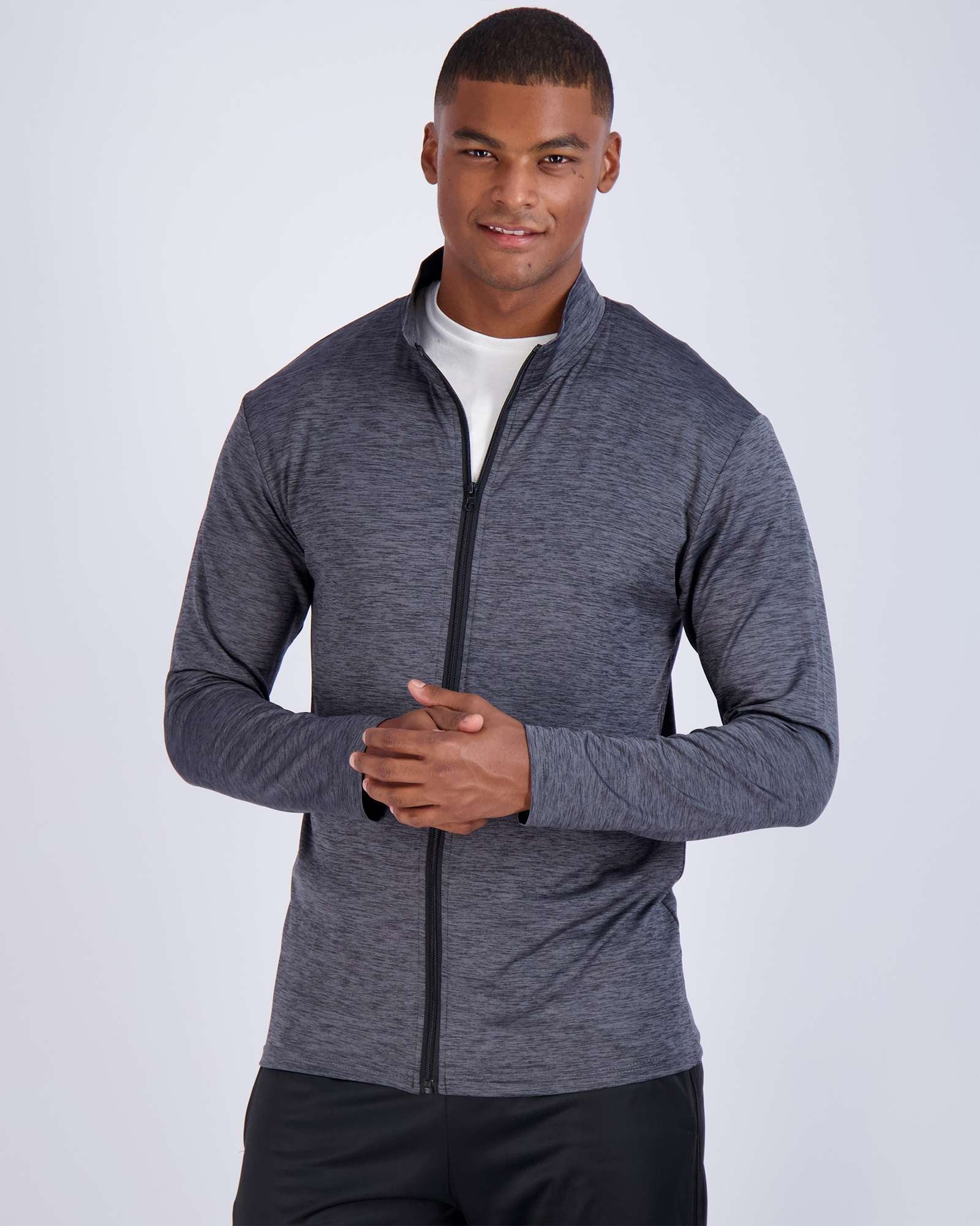 3 Pack: Mens Dry-Fit Full Zip Mock Neck Jacket