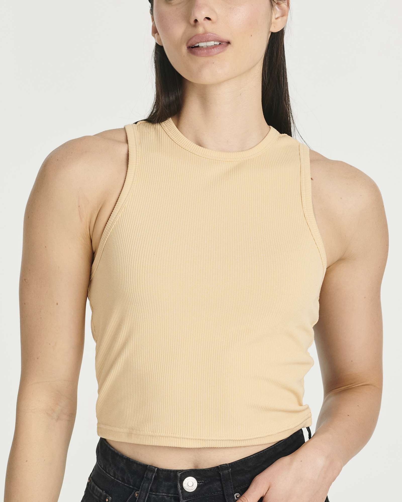 5 Pack: Women's Ribbed Sleeveless Cropped Tank Top