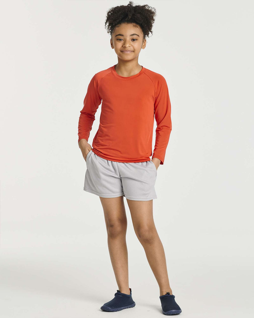 4 Pack: Girls' Long Sleeve Rash Guard Shirt