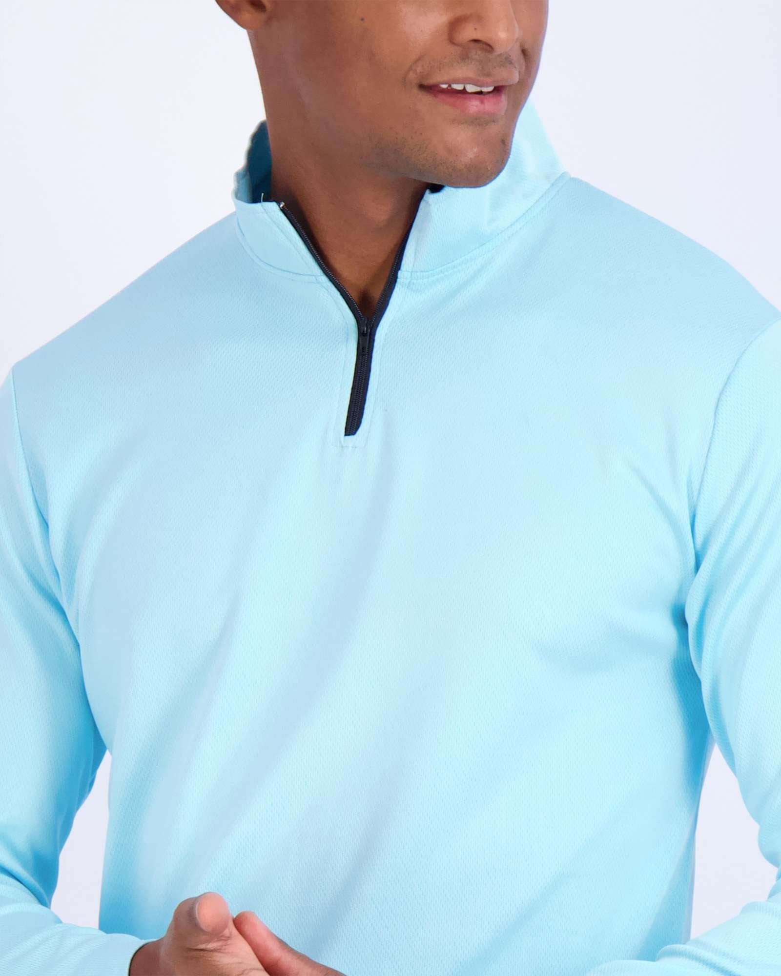 3 Pack: Mens Mesh Active Quarter Zip Pullover