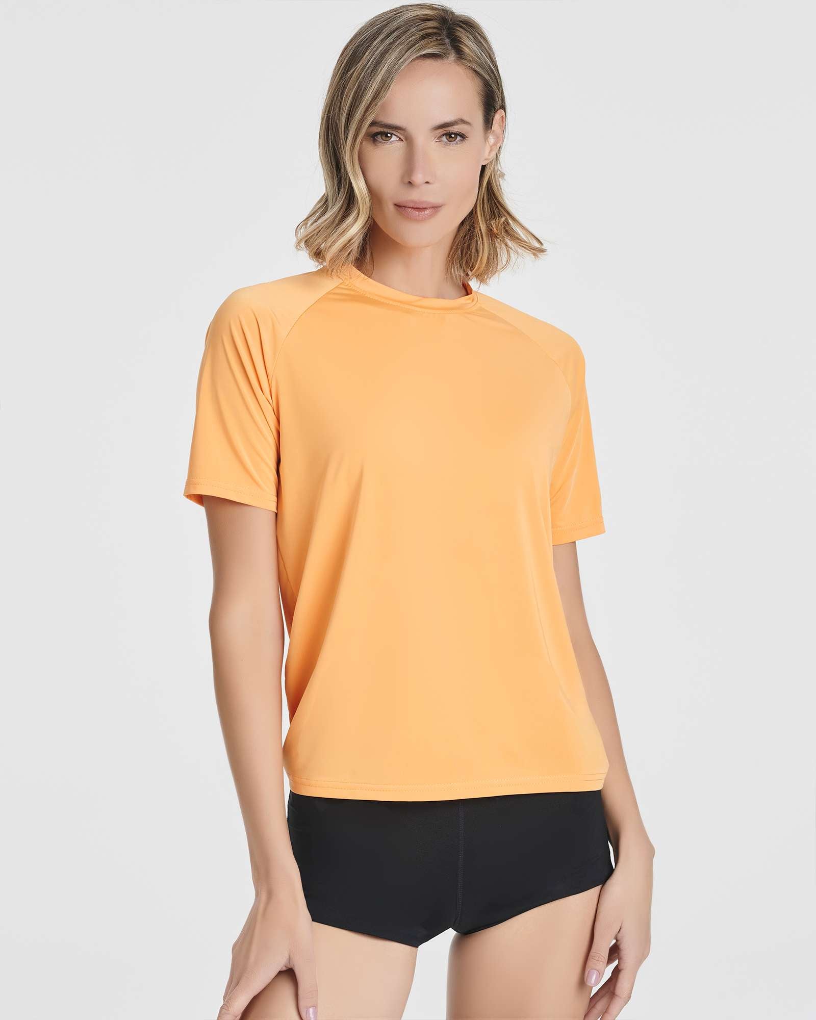 4 Pack: Women's UPF Short Sleeved Rashguard Top