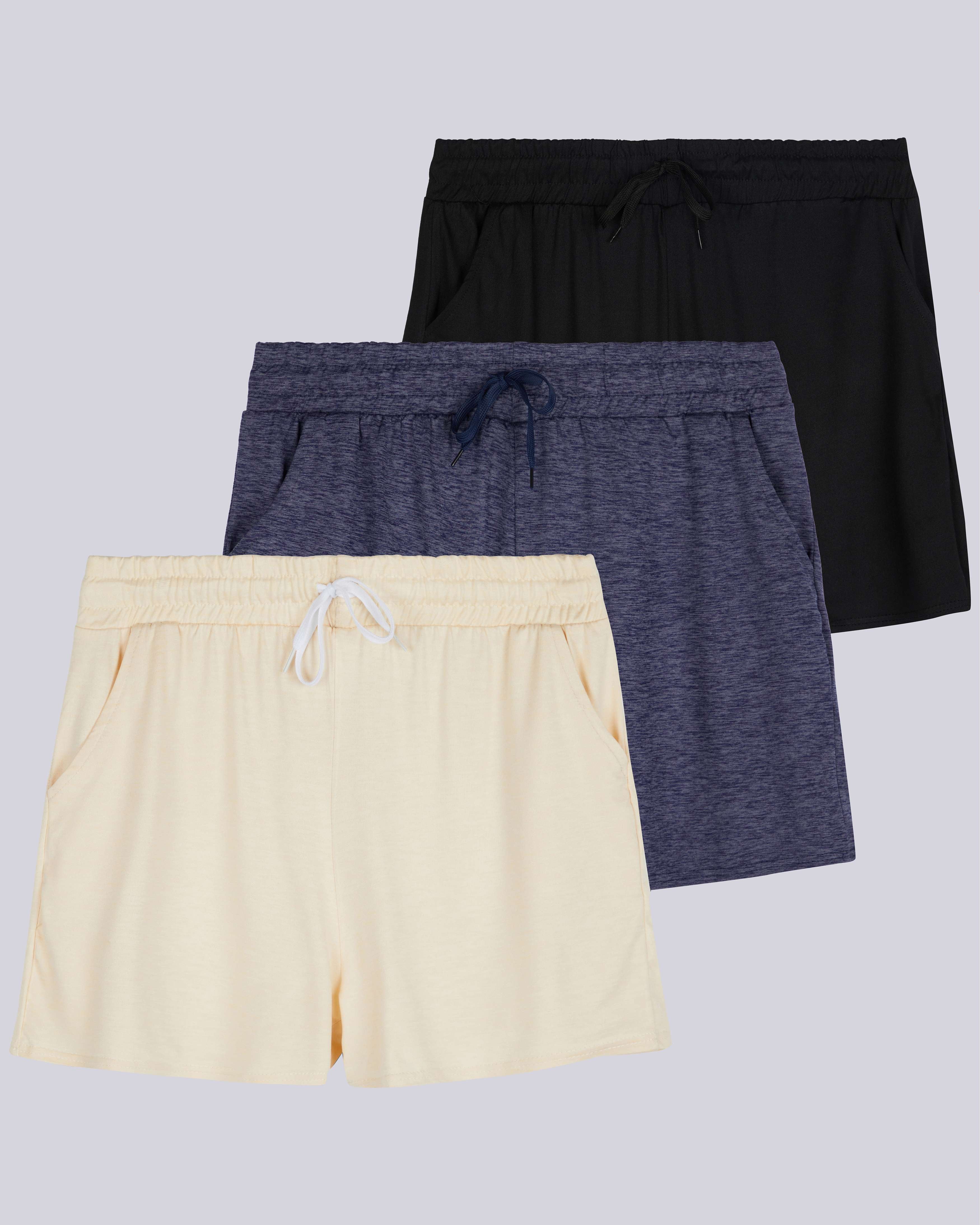 3 Pack: Womens Plus Super-Soft Lounge Shorts