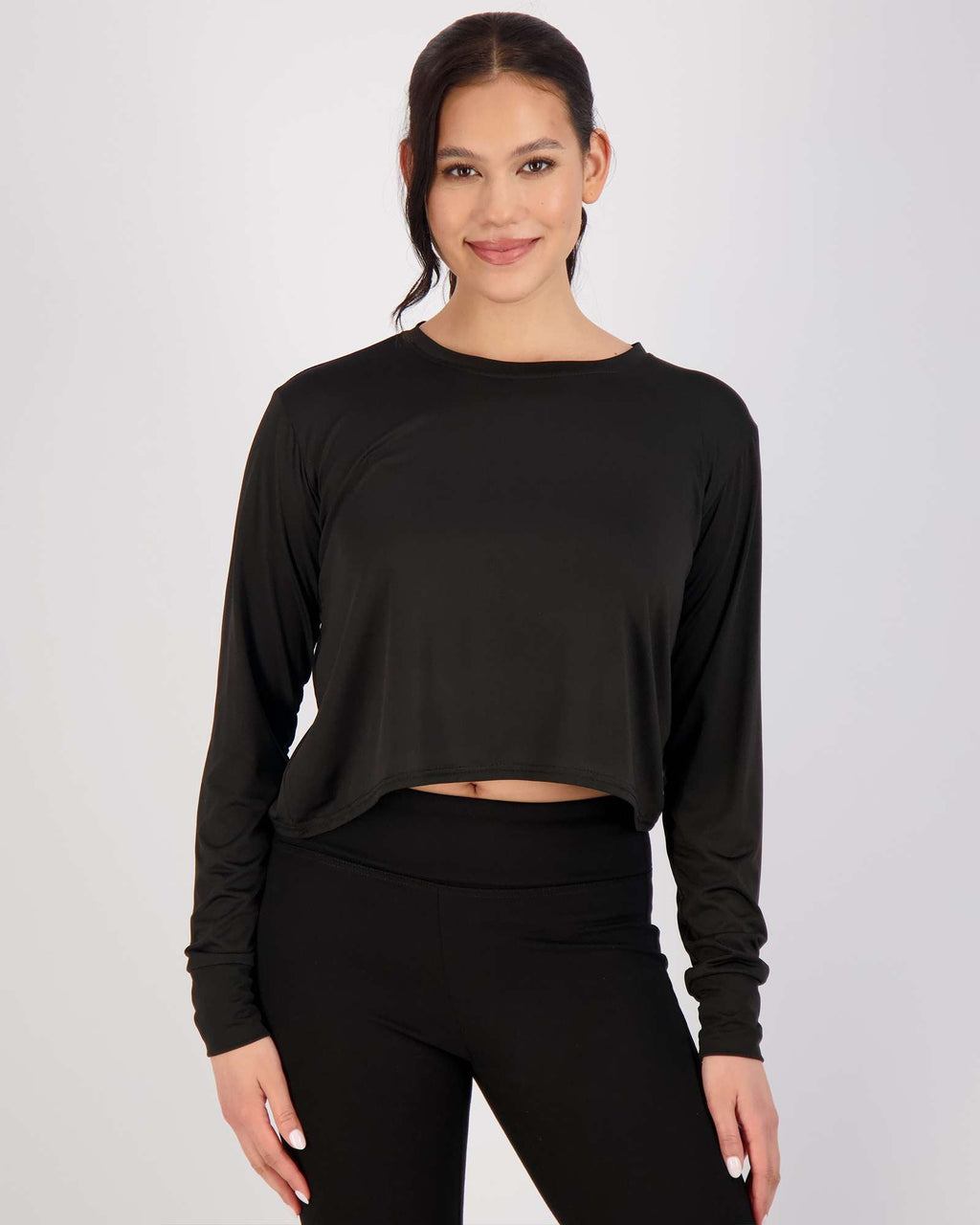 5 Pack: Womens Dry Fit Crop Top Long Sleeve