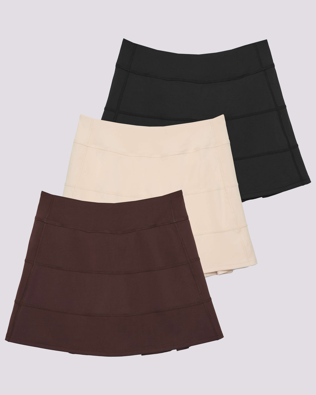 3 Pack: Women's 14" Pleated Tennis Skorts with Pockets