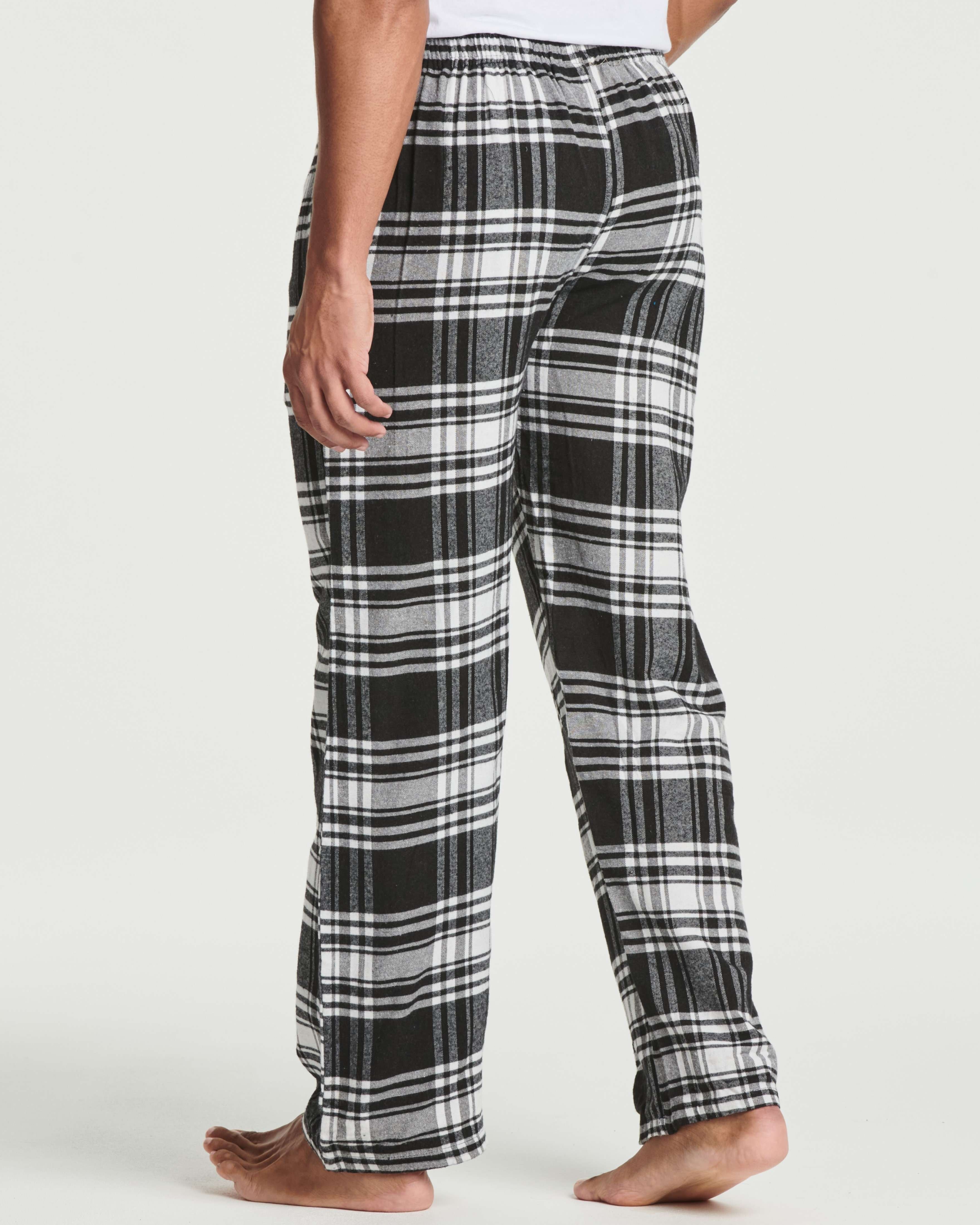 3 Pack: Mens Flannel Plaid Pajama Pants