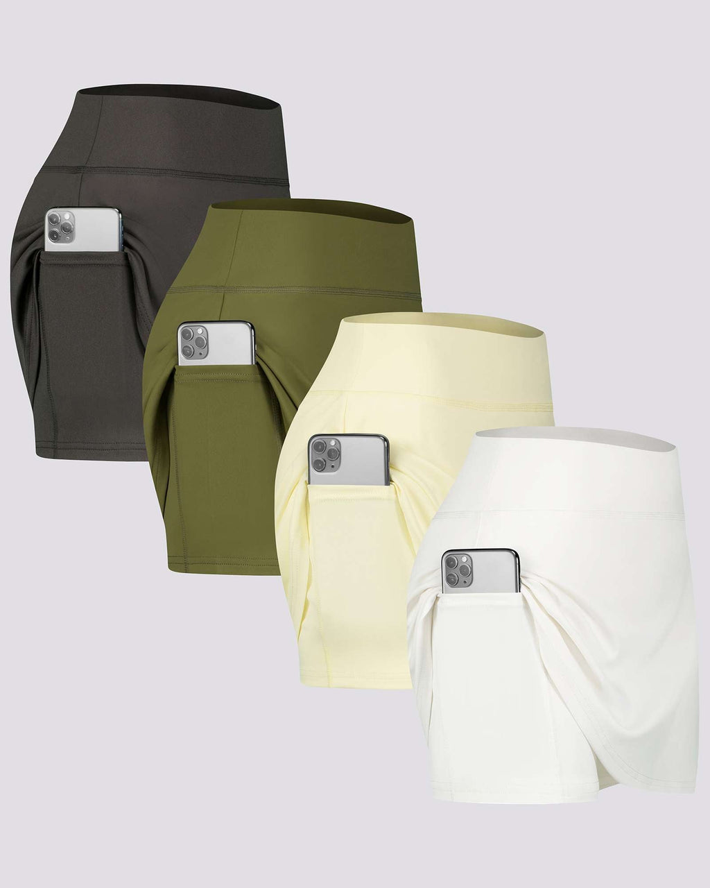 4 Pack: Women's Active Skort (Available in Plus Size)