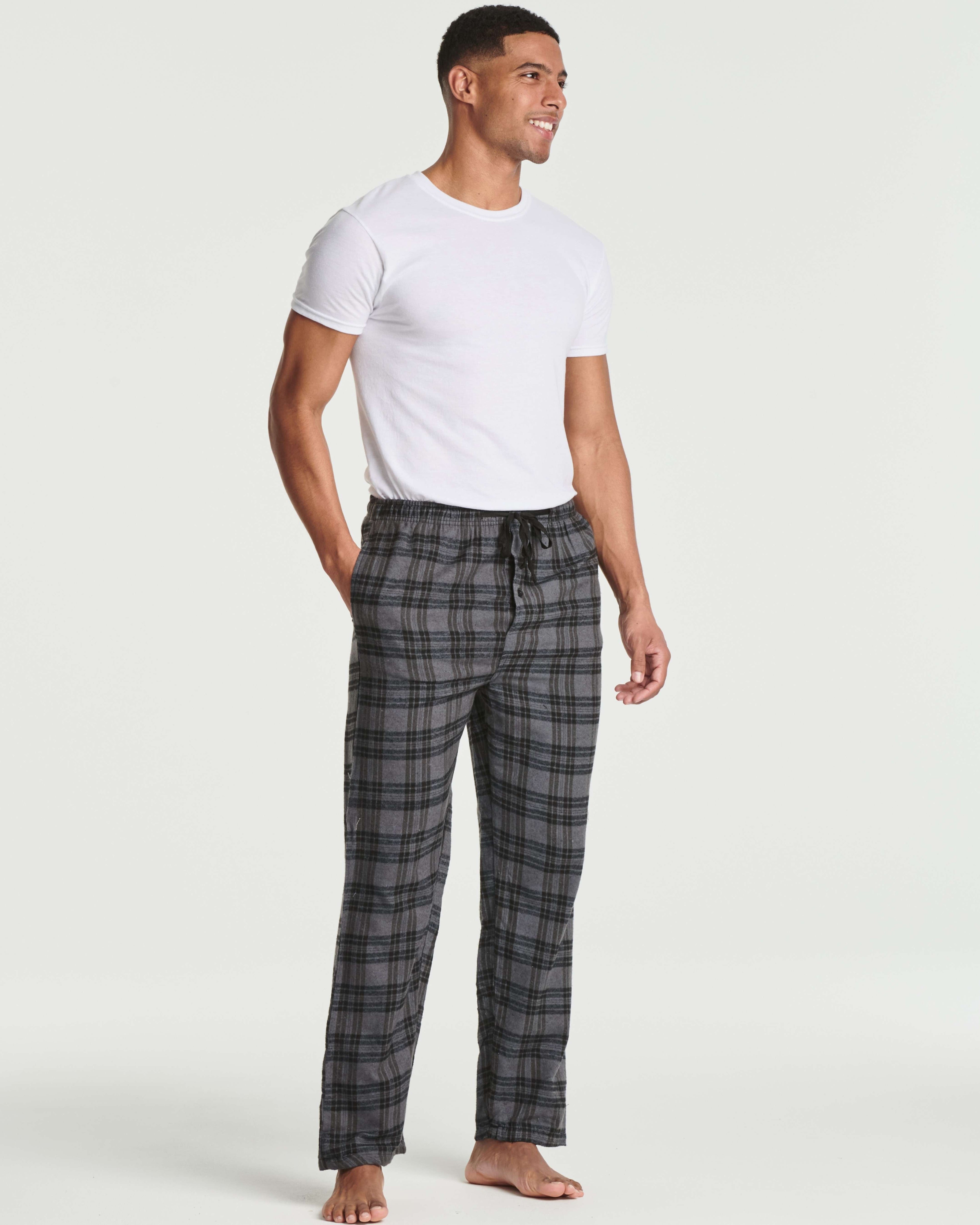 3 Pack: Mens Flannel Plaid Pajama Pants