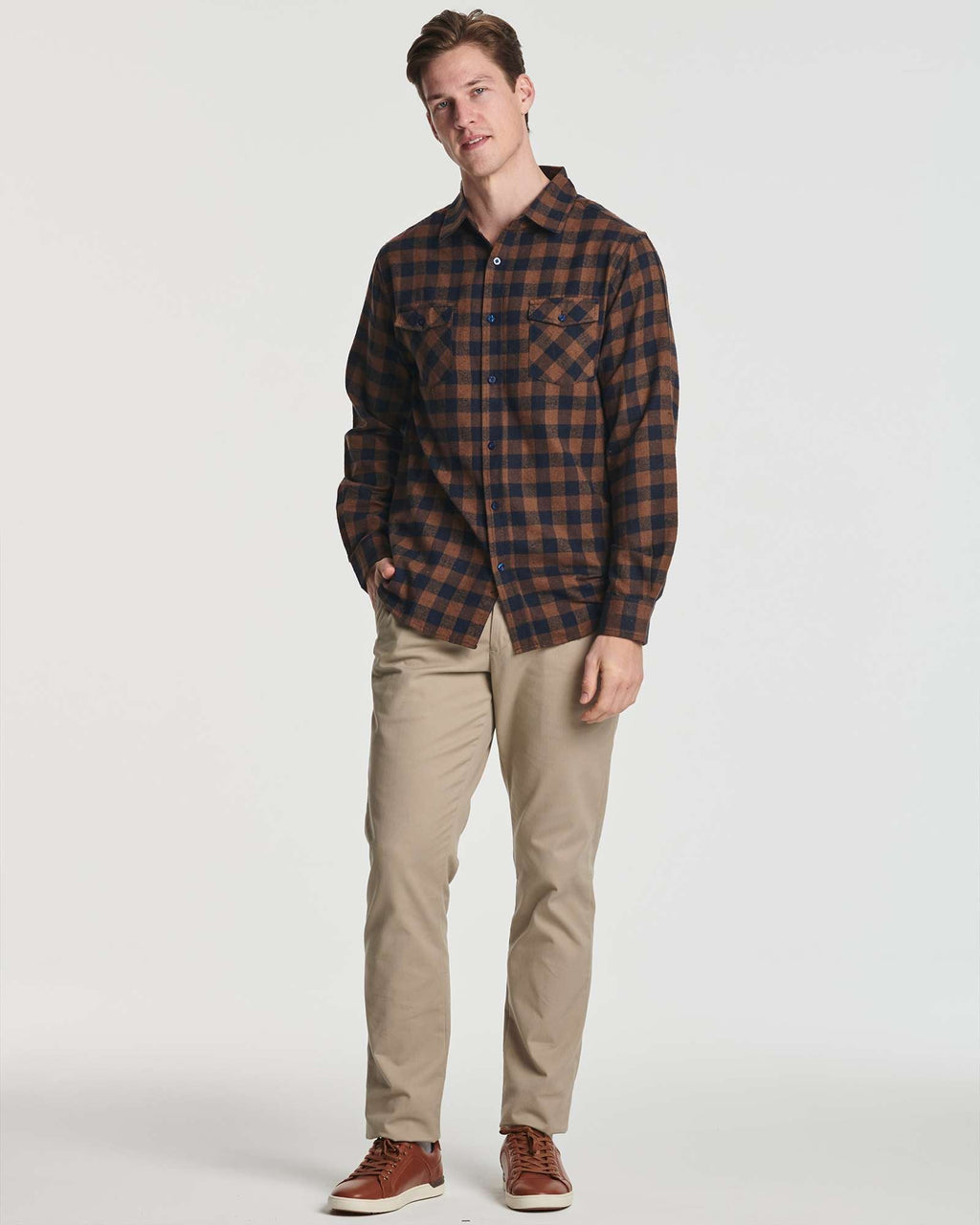 3 Pack: Men's Long-Sleeve Flannel Shirt