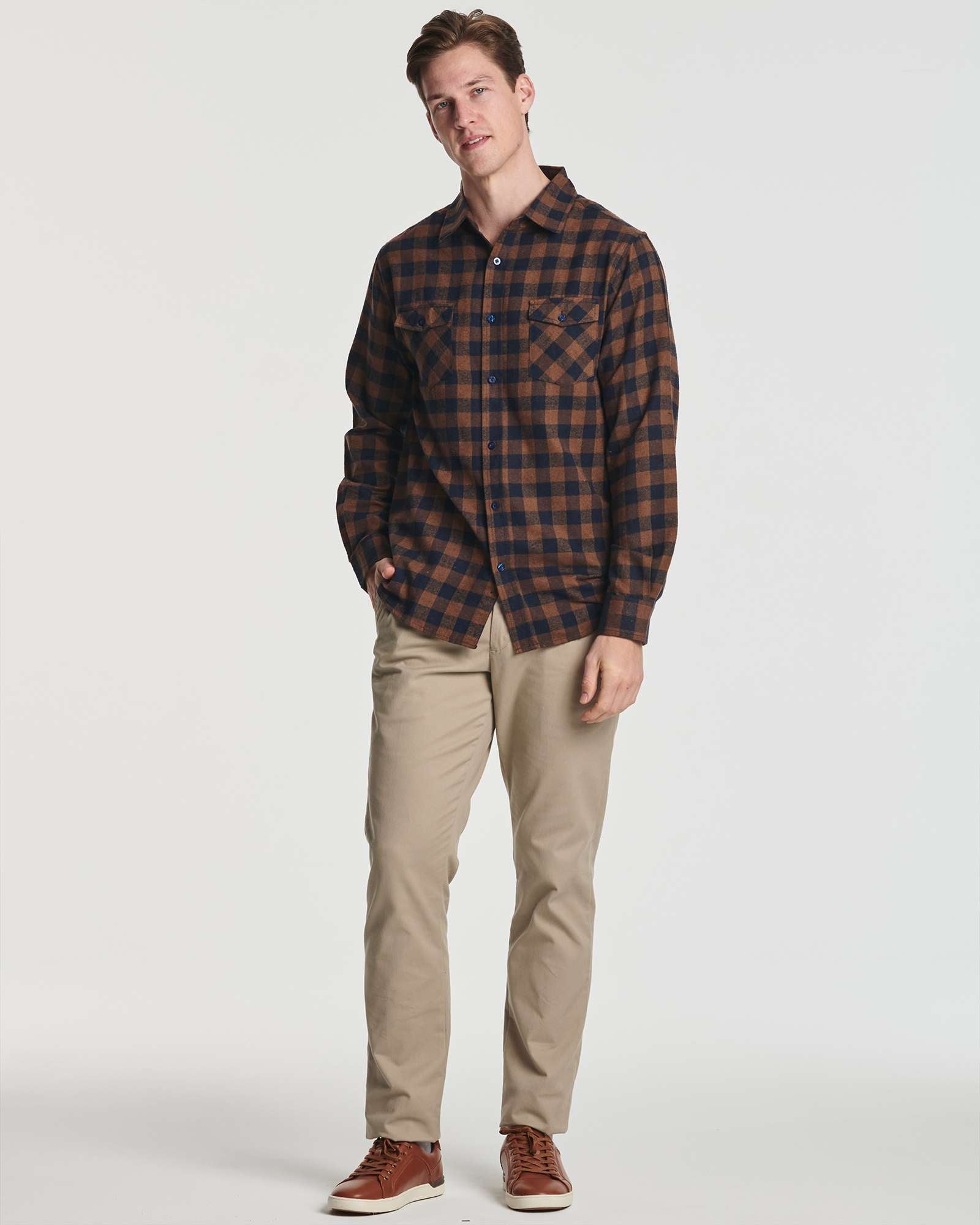 3 Pack: Men's Long-Sleeve Flannel Shirt