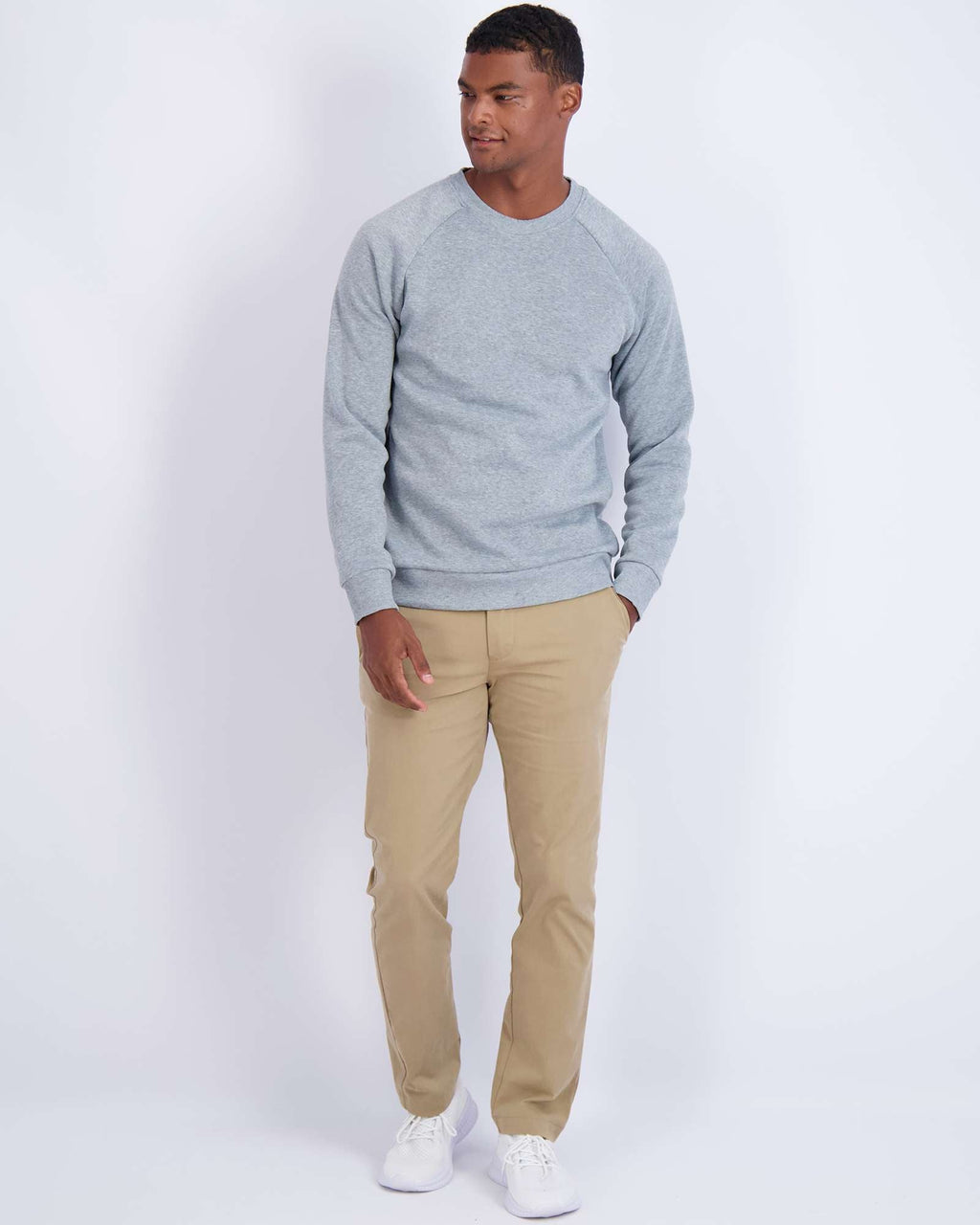 3 Pack: Mens Fleece Crewneck Pullover Sweatshirt